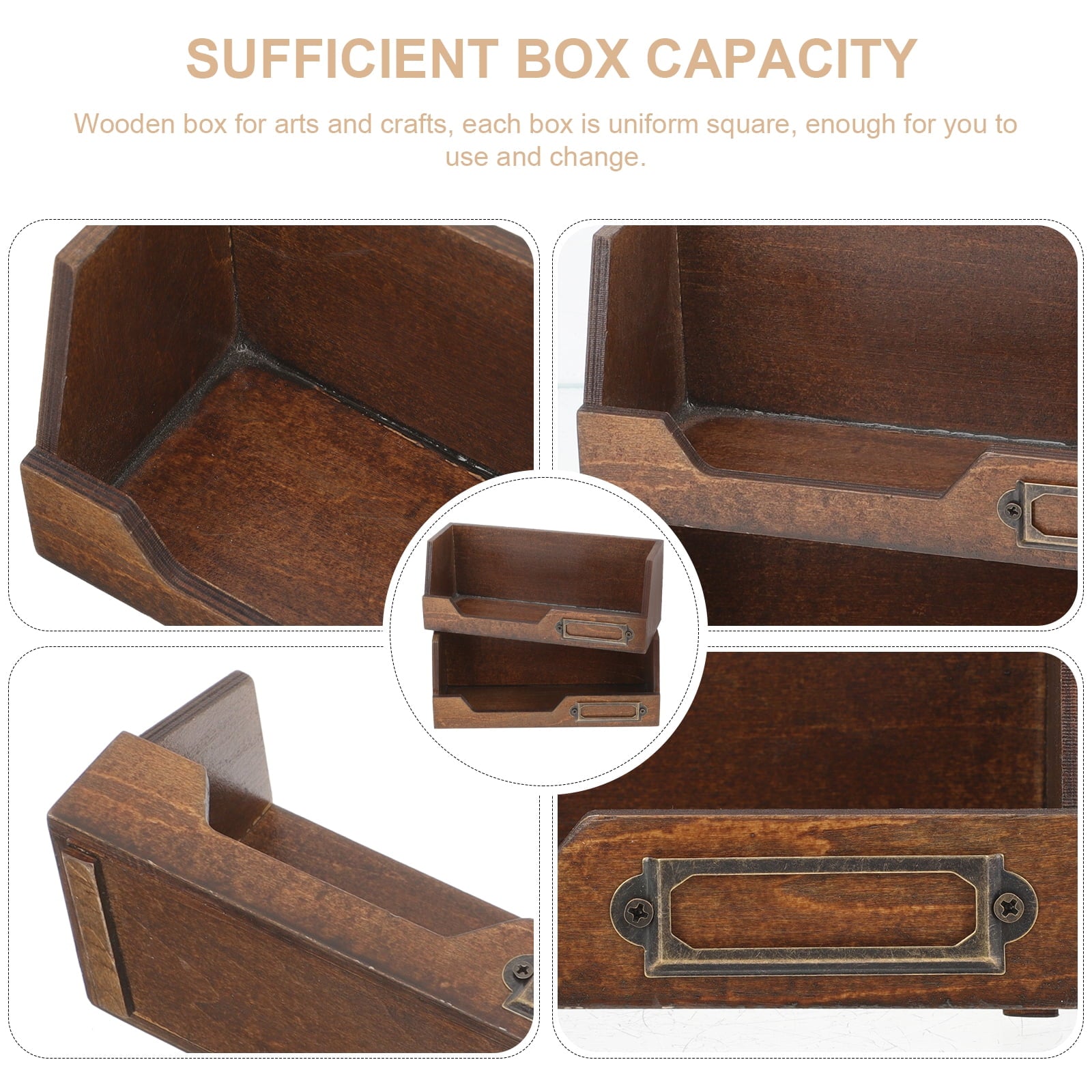 2 Pcs Tape Holder Organizer Storage Box Practical Desktop