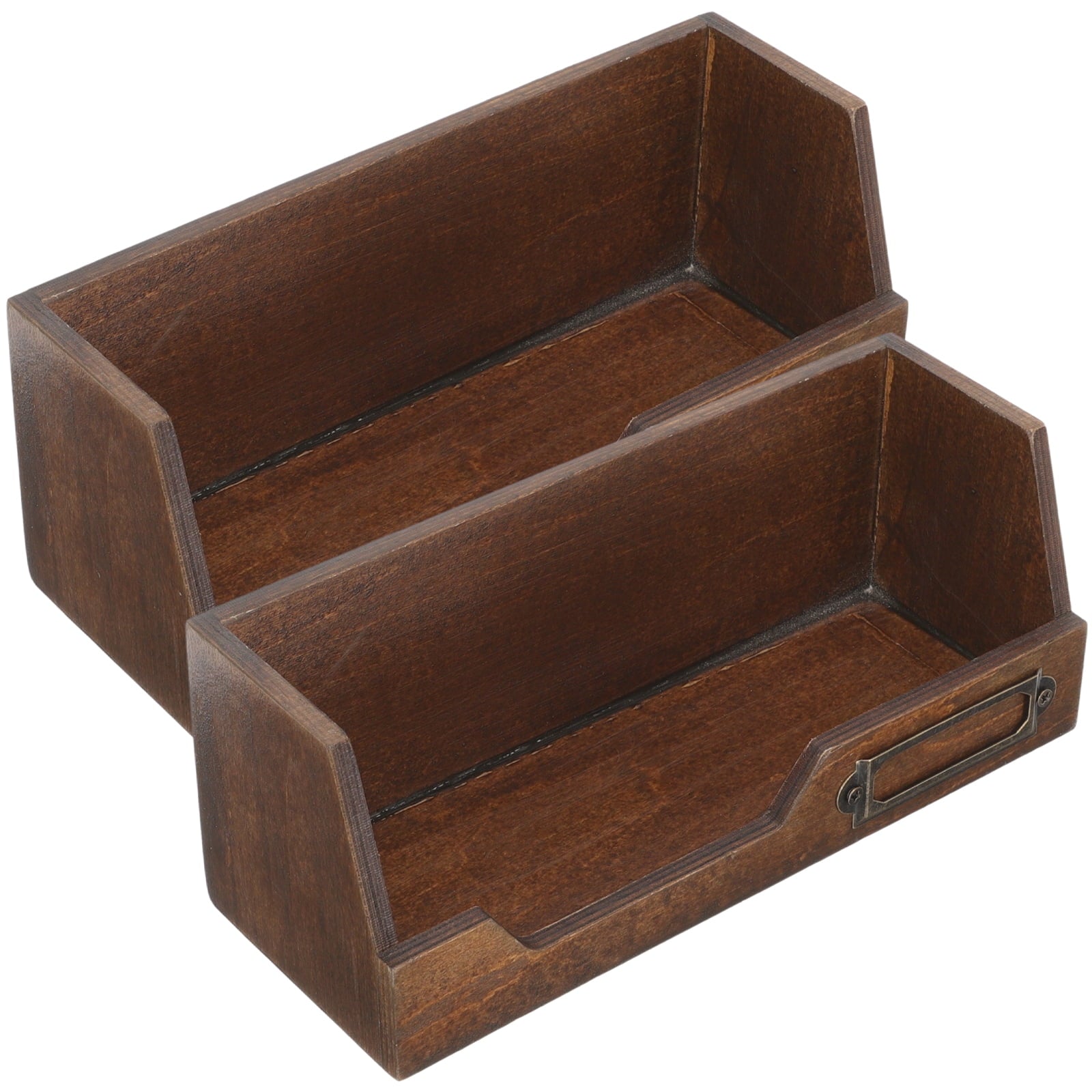 2 Pcs Tape Holder Organizer Storage Box Practical Desktop