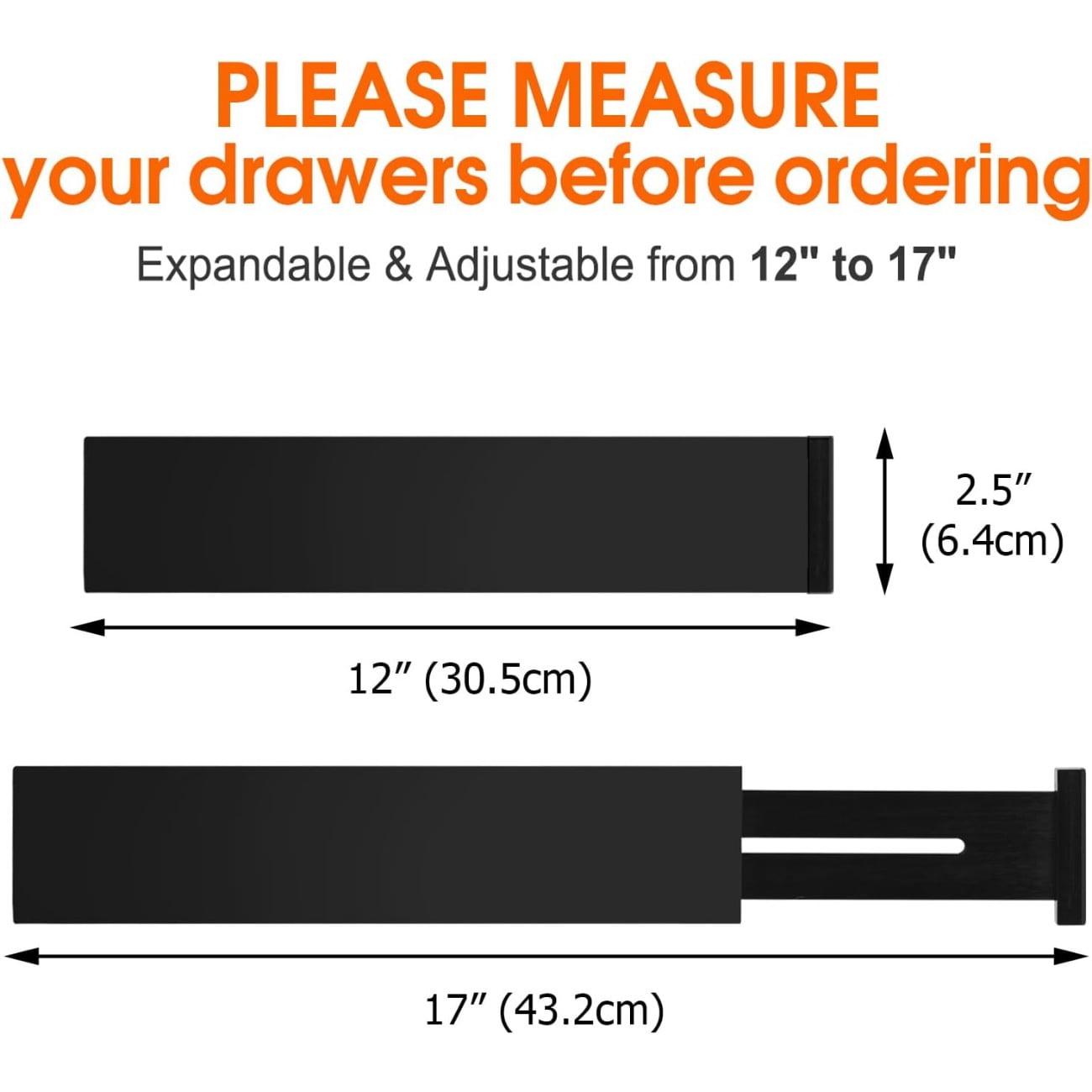 Bamboo Drawer Dividers,12-17" Adjustable Kitchen Drawer Organizer for Clothes,4 Pack Expandable Drawer Organization Separators for Bedroom,Bathroom,Dresser and Office,Natural