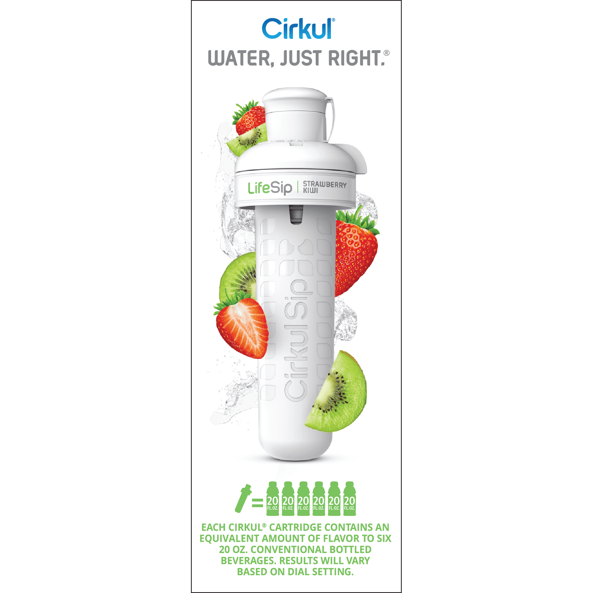 (2 pack)   Strawberry Kiwi Flavor Cartridge, Drink Mix, 1-Pack