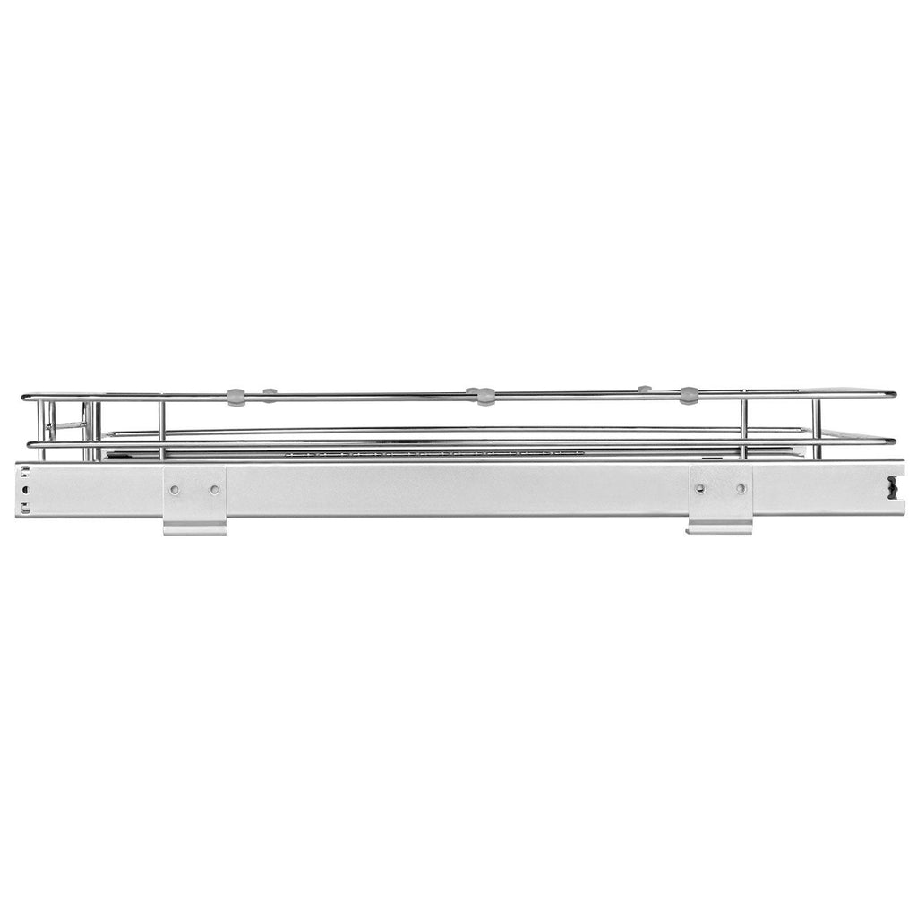 14" x 21" Pull Out Cabinet Organizer | Heavy Duty Slide Out Pantry Shelves, Chrome Steel Roll-Out Drawers, Smooth Sliding Storage for Kitchen, Bathroom, or Under Sink