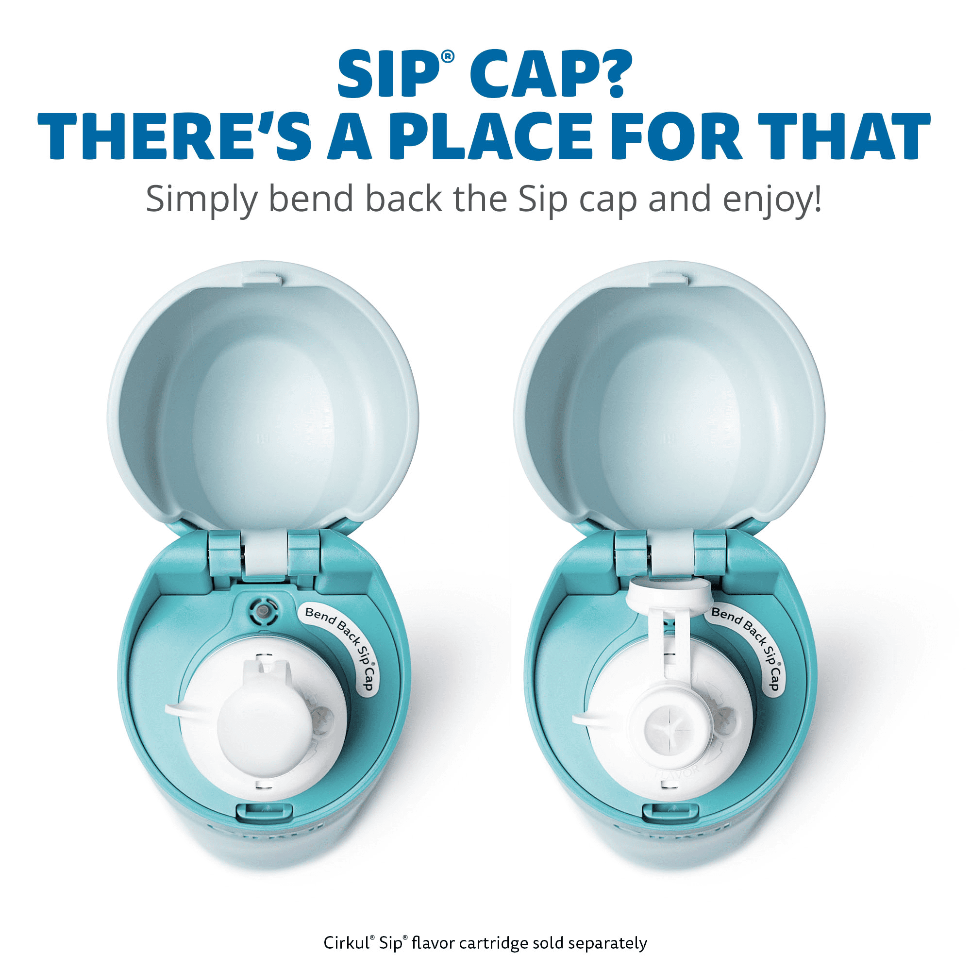 26oz StrawSip Flip Water Bottle, Stainless Steel, Double Wall Insulated, Pacific (Blue)