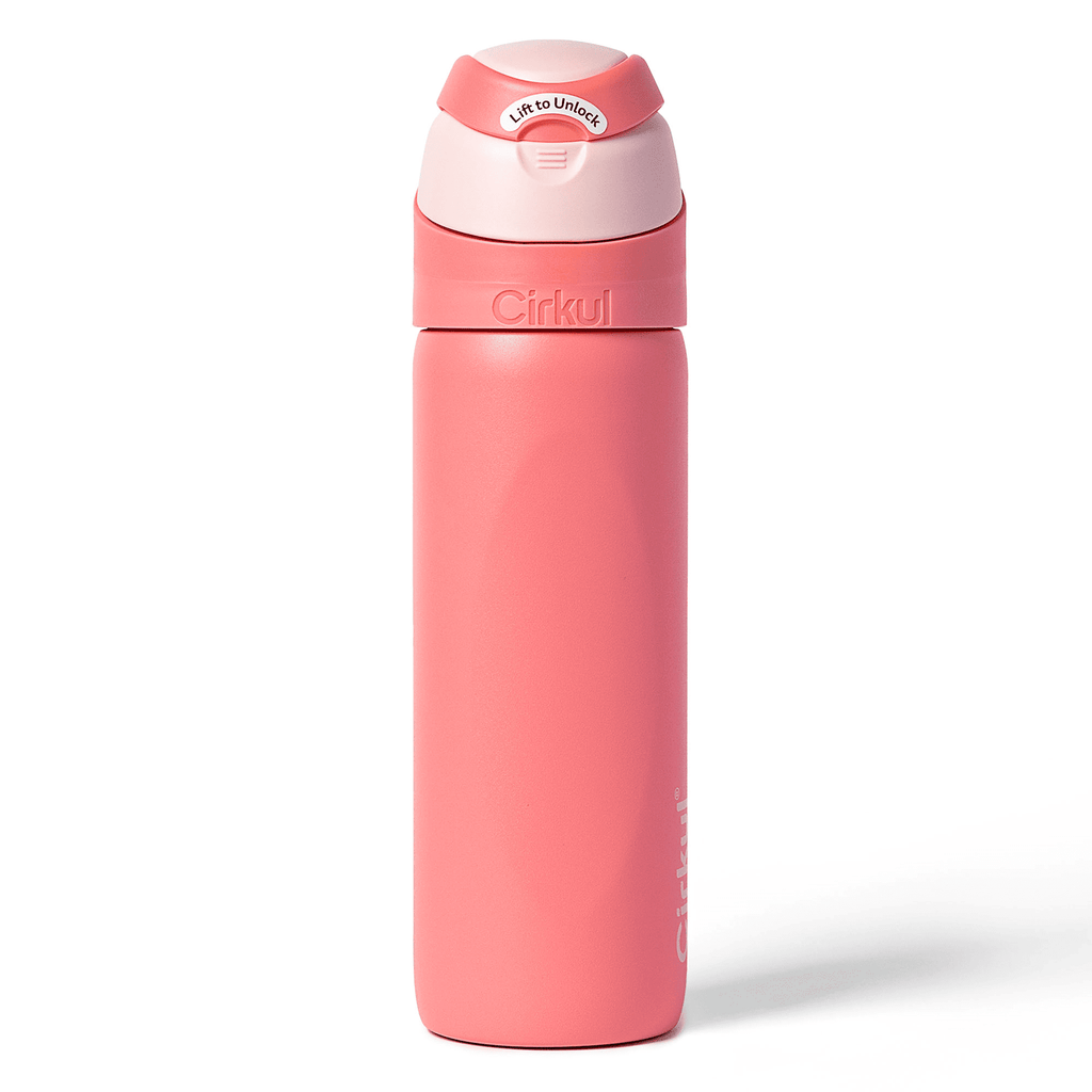 26oz StrawSip Flip Water Bottle, Stainless Steel, Double Wall Insulated, Pacific (Blue)