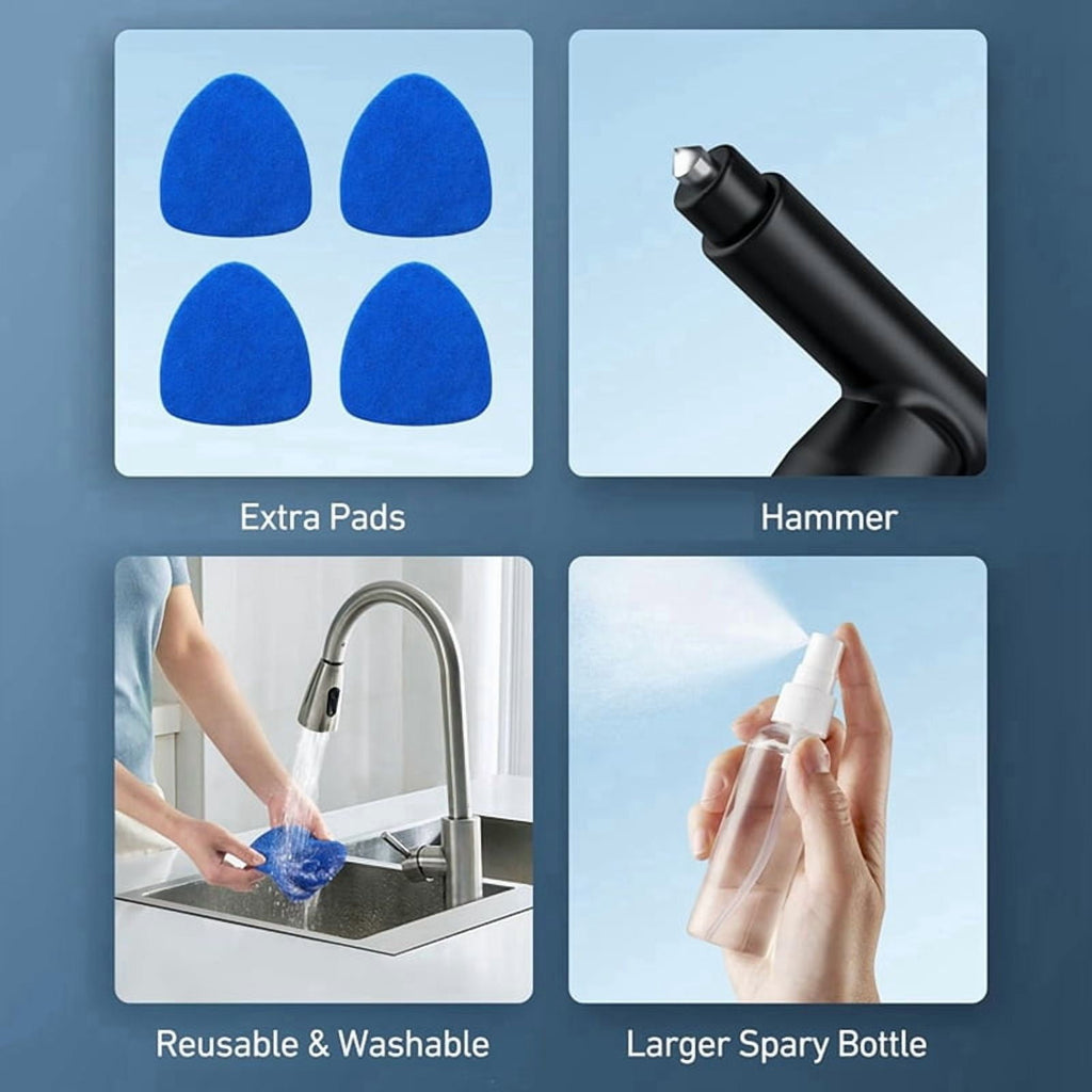 1* Cleaning brush 3* Cloth cover 1* Spray bottle-Blue