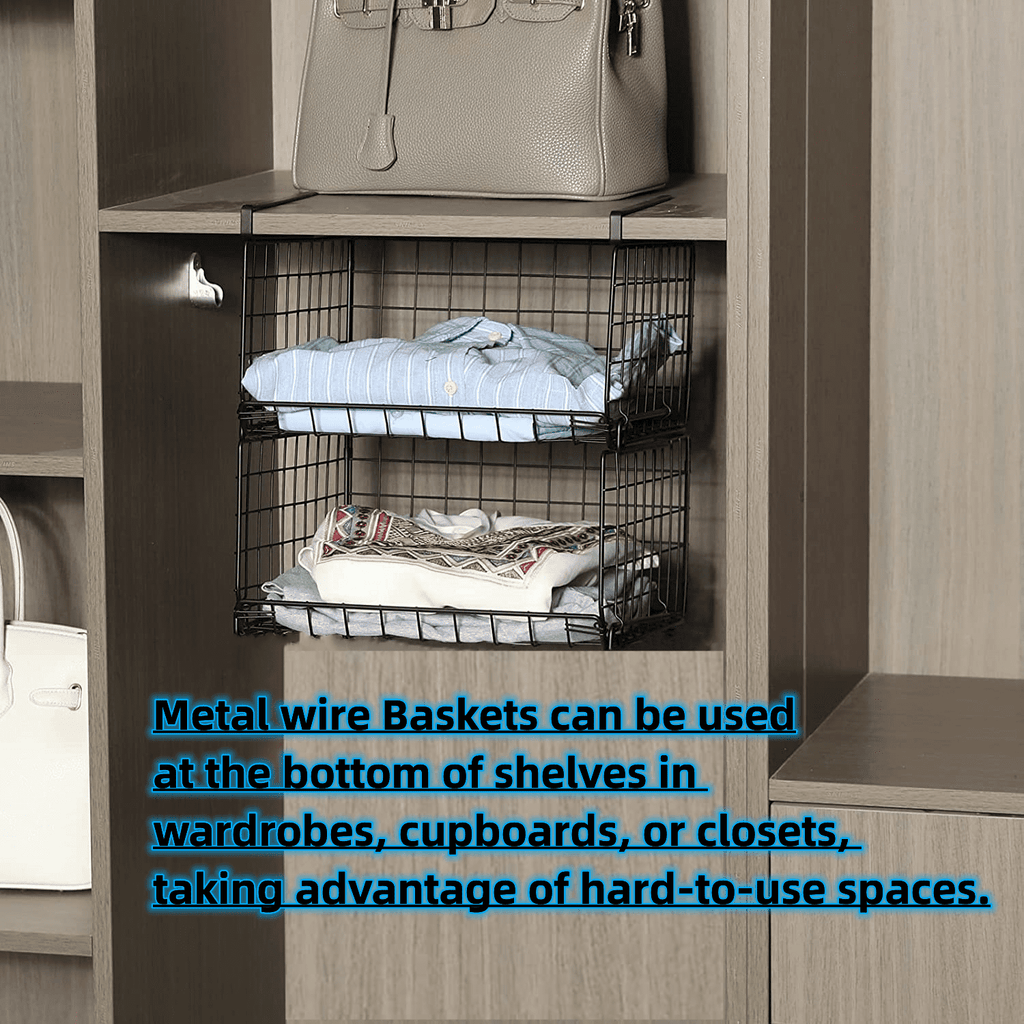 nder Shelf Basket Storage 2Pack - 12.6in Metal Under Cabinet Shelf, Hanging Wire Basket Shelves, Undershelf Storage Basket for Kitchen Pantry Bookshelf