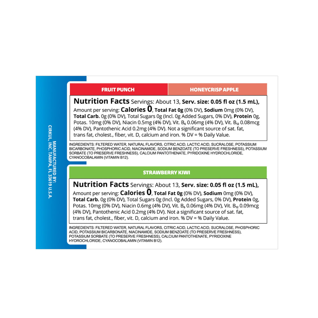 (4 pack)   Flavor Cartridge Variety Pack, Drink Mix, 6-Pack (2 Fruit Punch, 2 Strawberry Kiwi, &amp; 2 Honeycrisp Apple)