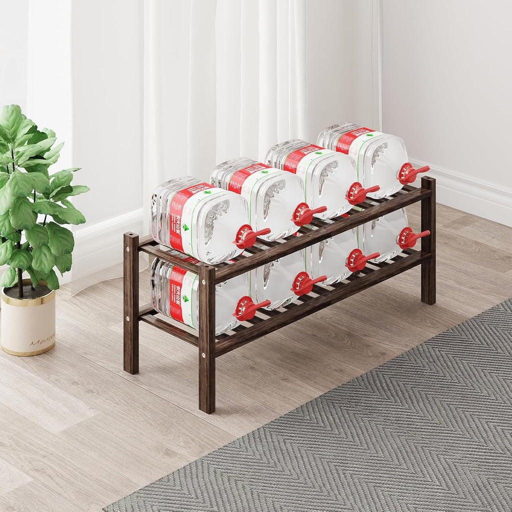Bamboo Shoe Rack Organizer for Closet and Entryway - Space-Saving Narrow Shoe Stand - Versatile Shoe Holder for Door or Closet Shelf, Garage Bedroom can Freely Stack DIY Small Shoe Racks 3 Tier