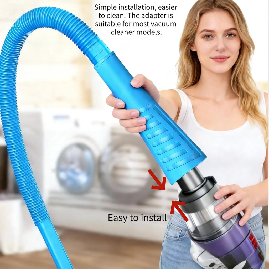 Dryer Vent Cleaner Kit - Universal Vacuum Hose Attachment &amp; Lint Brush,  Fit Most Vacuums for Dryer, Effectively Clean Clogged Dryer Ducts, Refrigerator Coils &amp; Behind Appliances