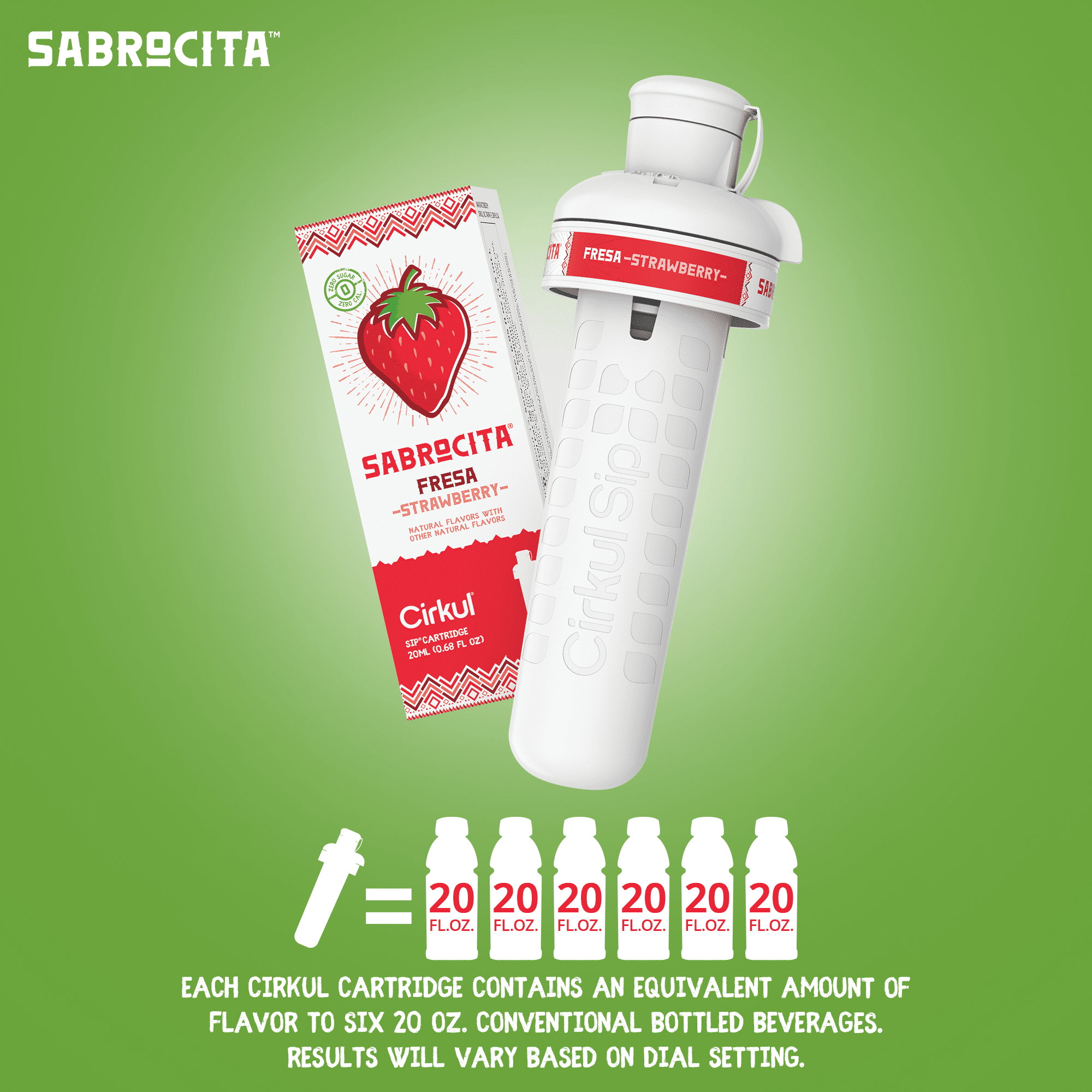 (2 pack)   Strawberry Flavor Cartridge, Drink Mix, 1-Pack