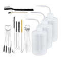 24 Pcs GunCleaning Kit Paint 500Ml Plastic Squeeze Wash Bottle Tube Bottle Brushes Paint Cleaning Kit