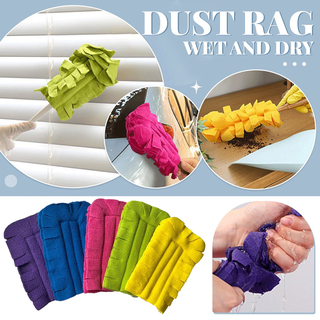 Microfiber Duster, with Lint Free Microfiber Cleaning Cloth Plus 4 Extra Microfiber Cleaning Cloths, for Household Dusting and Surface Tidying Across Living Rooms, Bedrooms, and