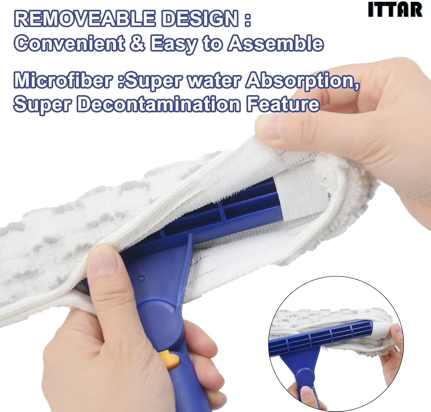Window Squeegee Cleaner Kit, 5Ft Extendable Stainless Steel Pole with Rotatable Rubber Squeegee &amp; 2 Microfiber Scrubber Pads, Professional Window Cleaning Tool for Home, Shower, Car, Windshield