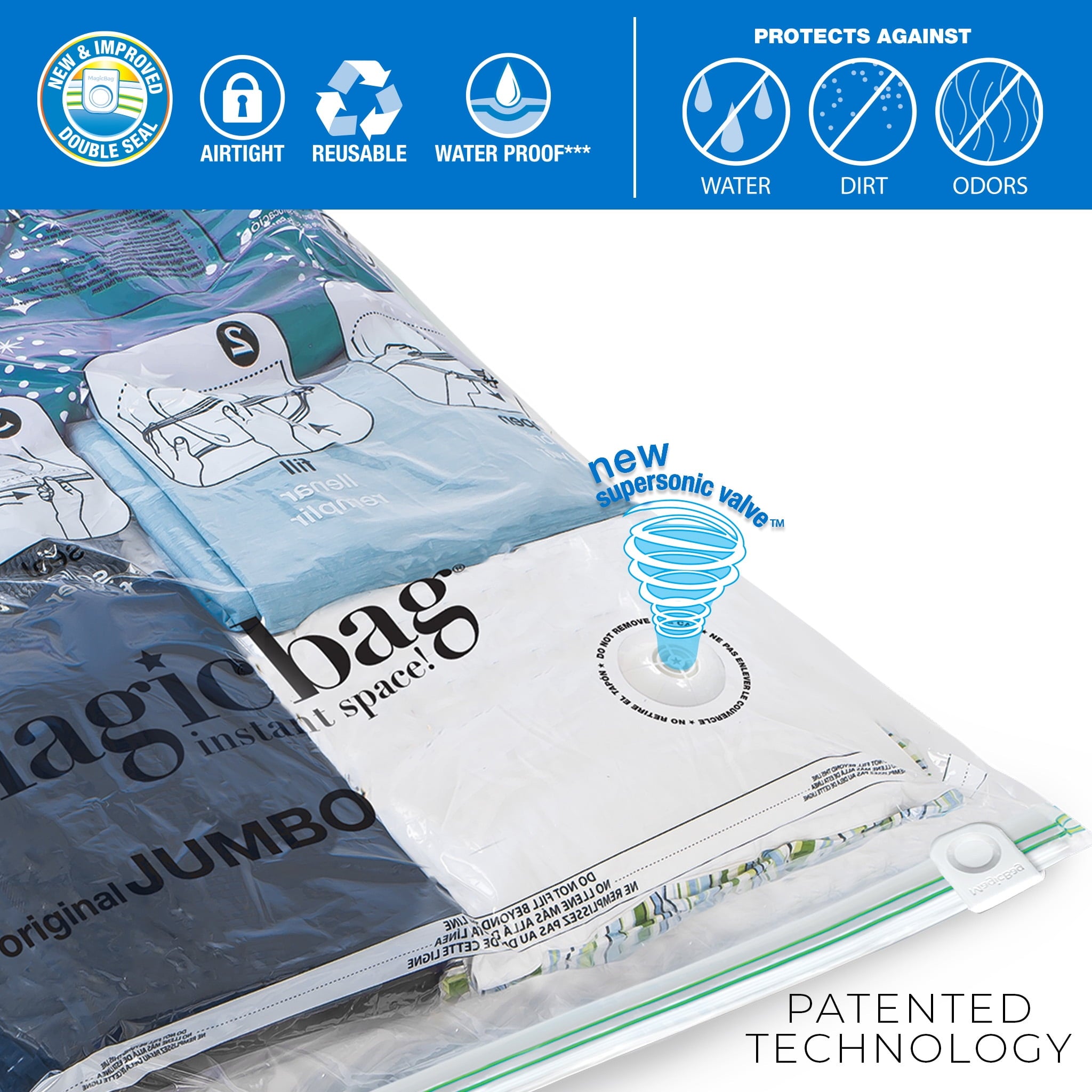 Unbranded Magicbag Original Jumbo, Instant Space, Storage Bags, 4Pk 08