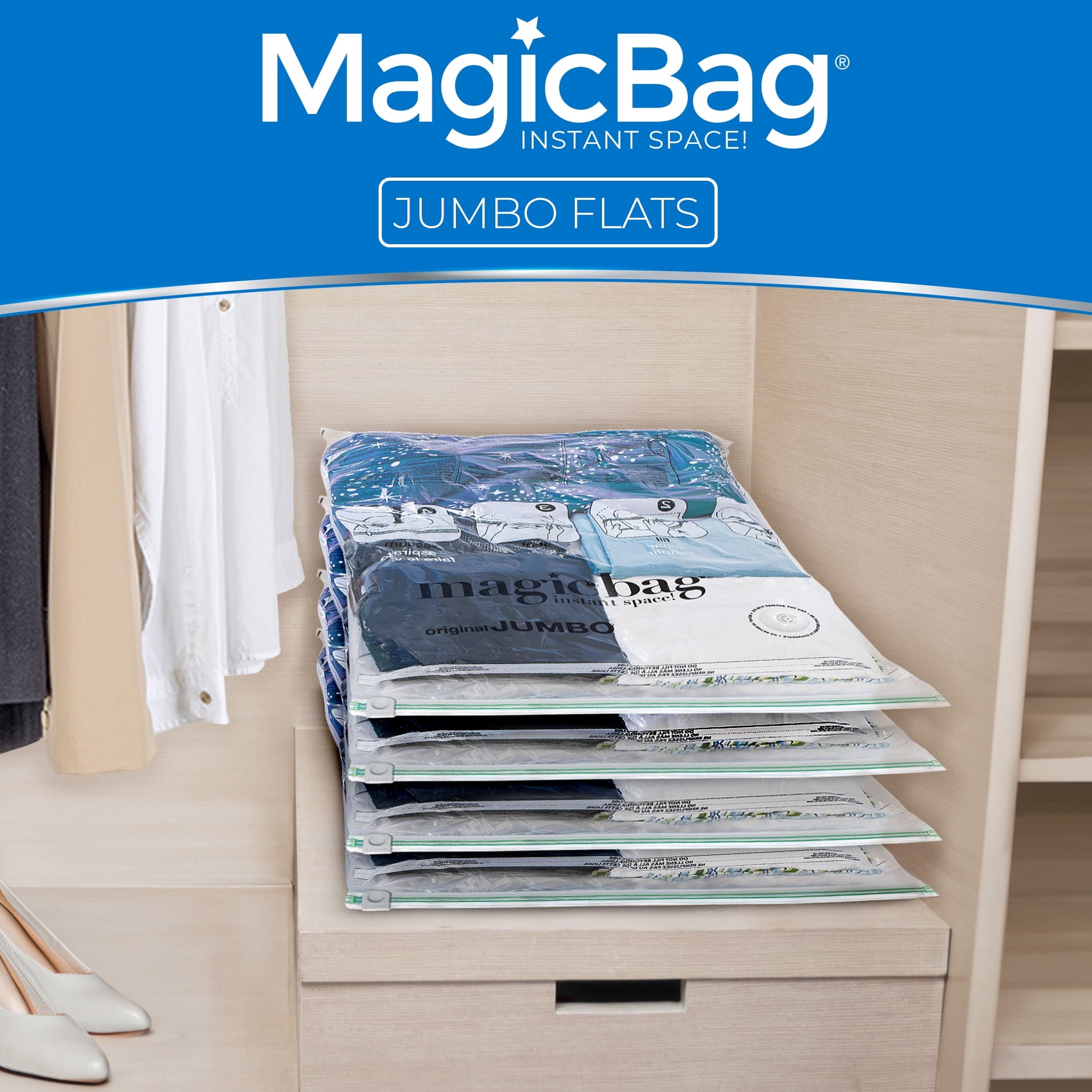Unbranded Magicbag Original Jumbo, Instant Space, Storage Bags, 4Pk 08