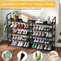 5 Tier Shoe Rack, Large Capacity Sturdy Shoe Organizer, Metal Shoe Shelf, Holds up to 26 Pairs for Entryway, Closet and Bedroom