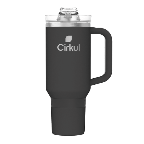 (3 pack)  40oz All-Day StrawSip Double-Wall Insulated Stainless Steel Tumbler with Handle, Carbon (Black)