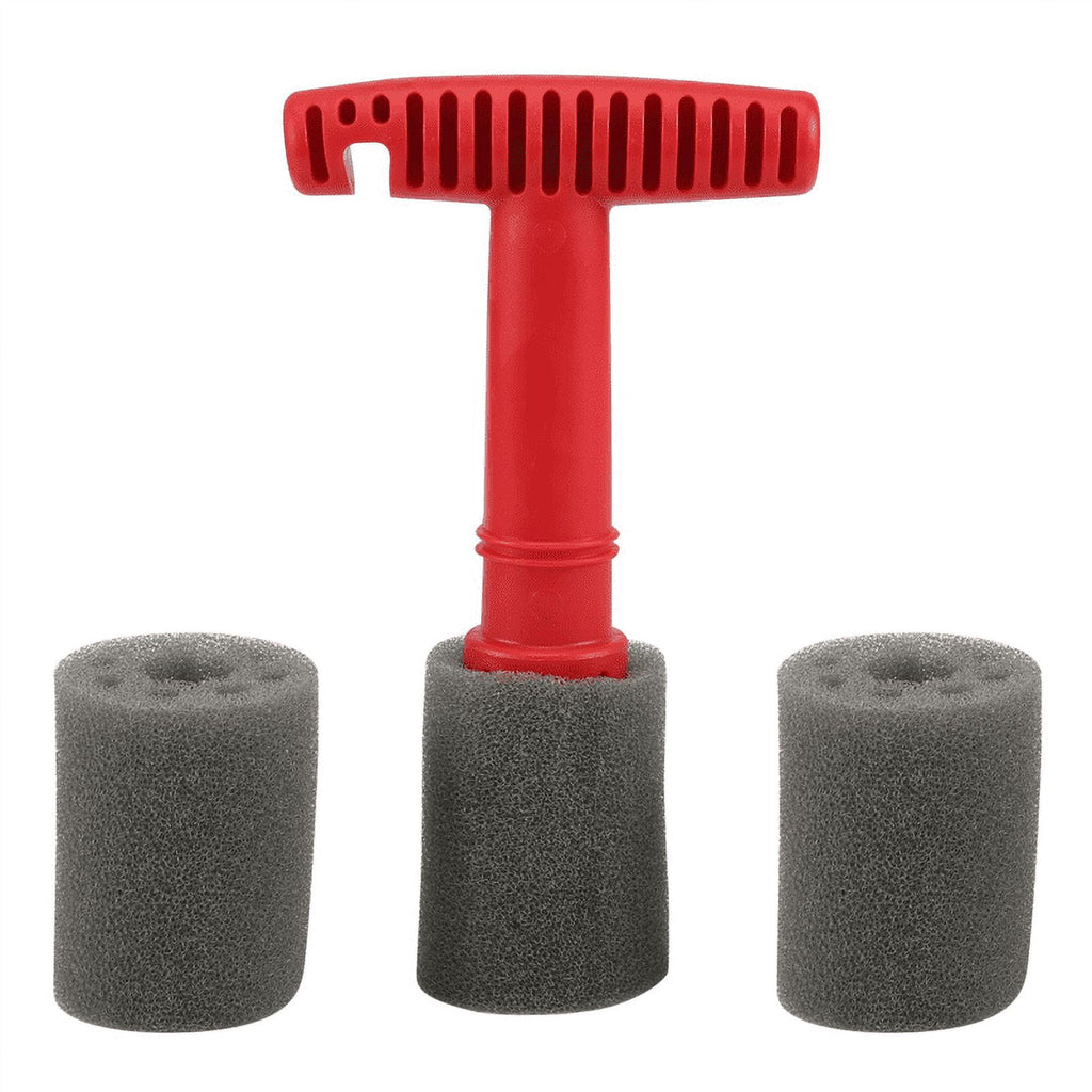 Car Wash Embedded Tire Screw Brush Lug Nut Wheel Cleaning Tools with 3 Extra Sponges