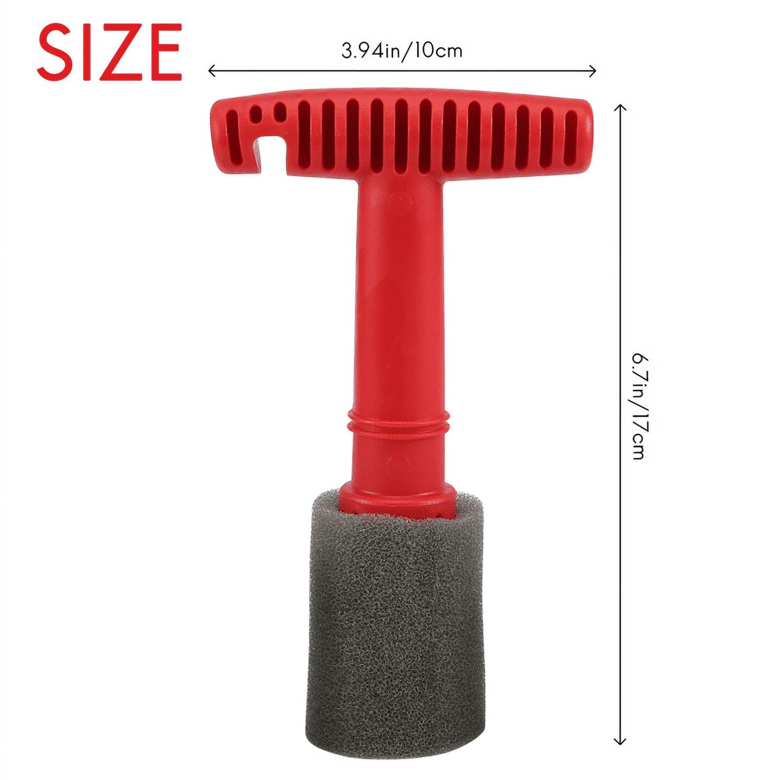 Car Wash Embedded Tire Screw Brush Lug Nut Wheel Cleaning Tools with 3 Extra Sponges