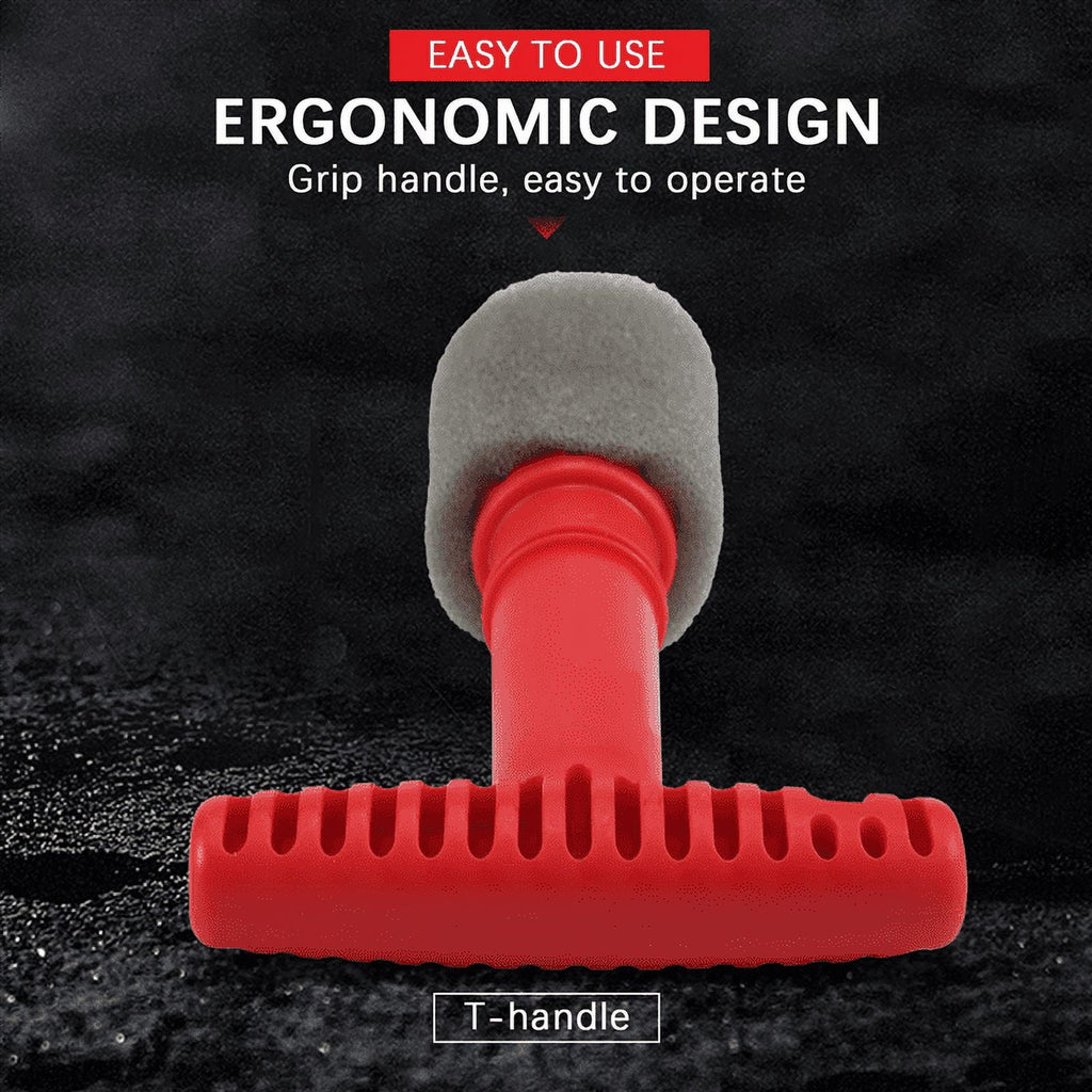 Car Wash Embedded Tire Screw Brush Lug Nut Wheel Cleaning Tools with 3 Extra Sponges