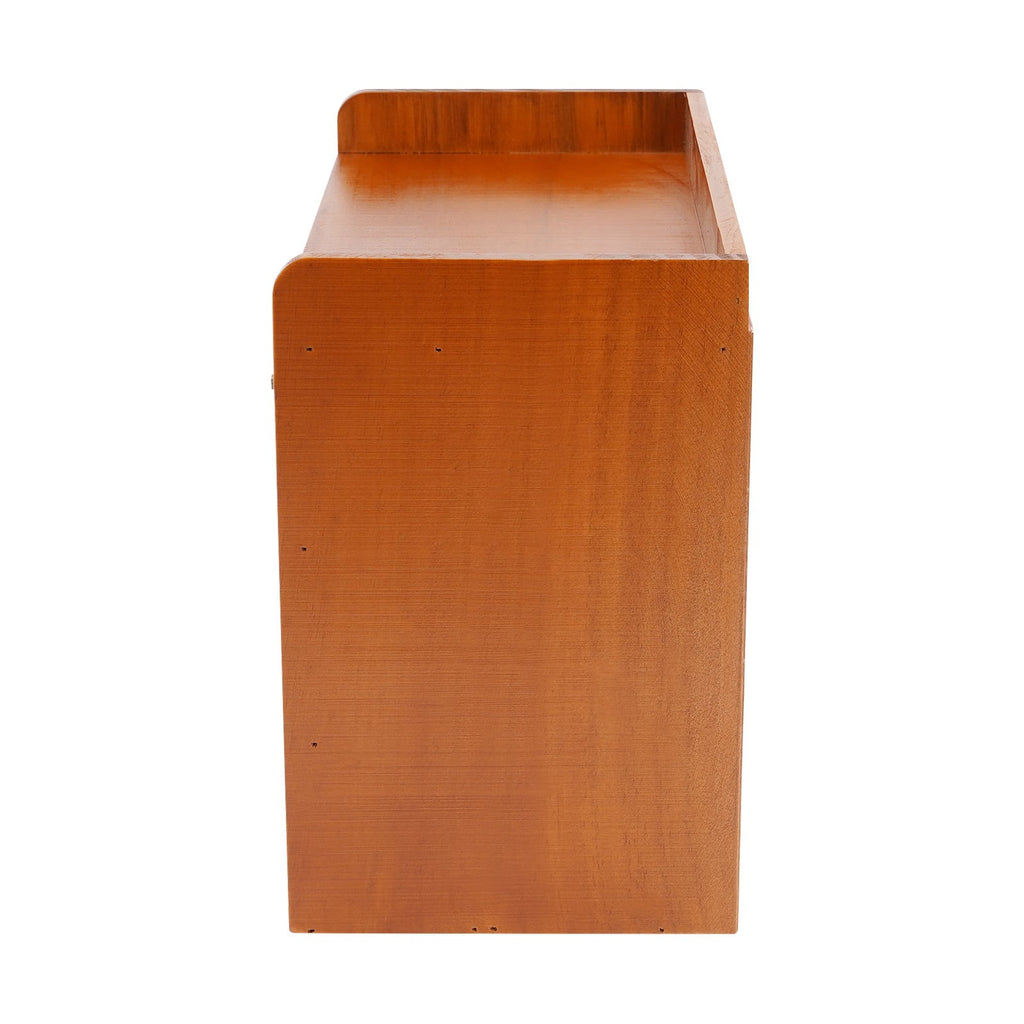 13.4*7.09*11 Retro Brown Desktop Organizer with Drawers Office Organization and Storage Box