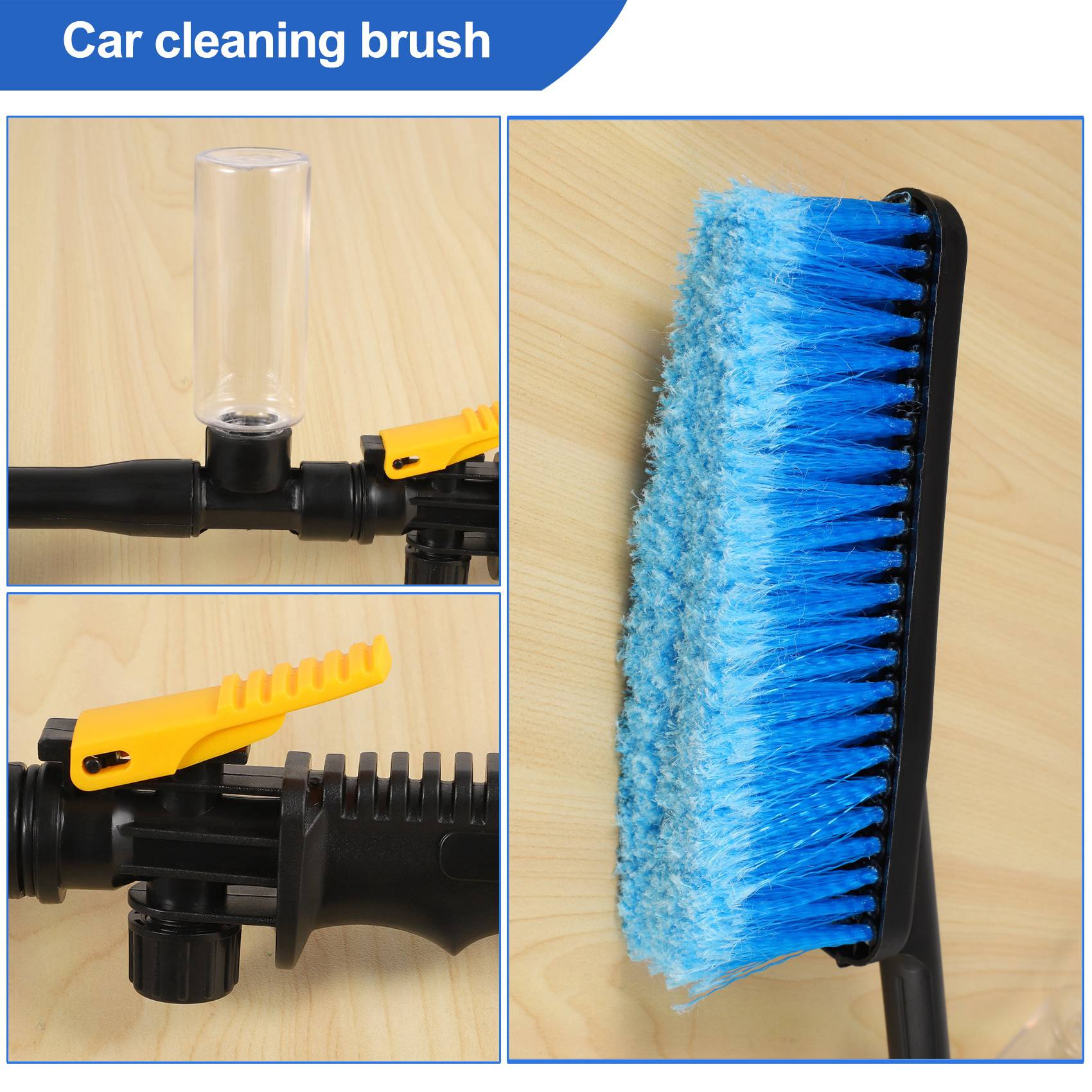 Car Wash Brush Water Cleaning Tool Soft Bristle Long-handled Duster