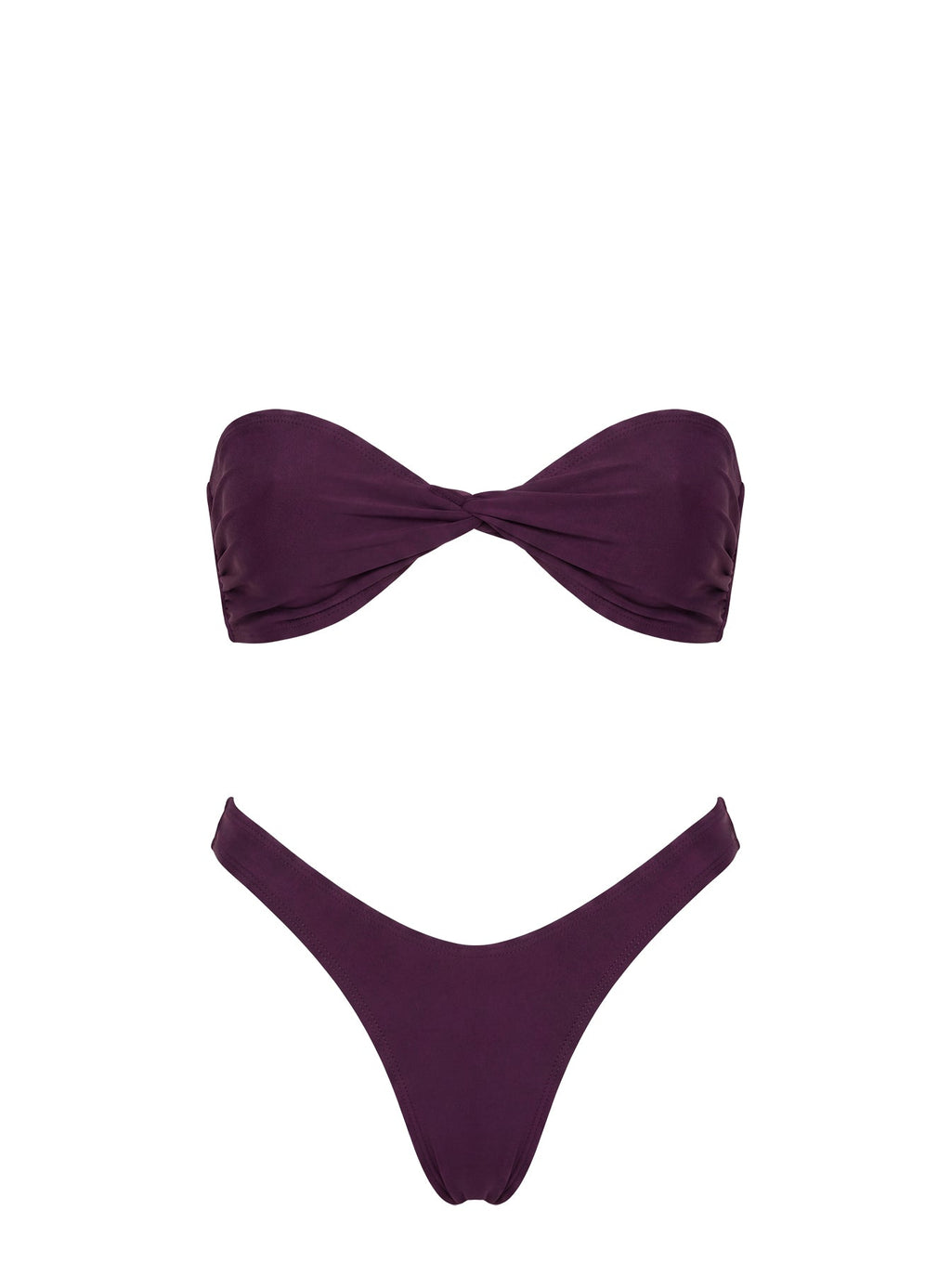 Tamrali Bandeau Bikini Top Purple
