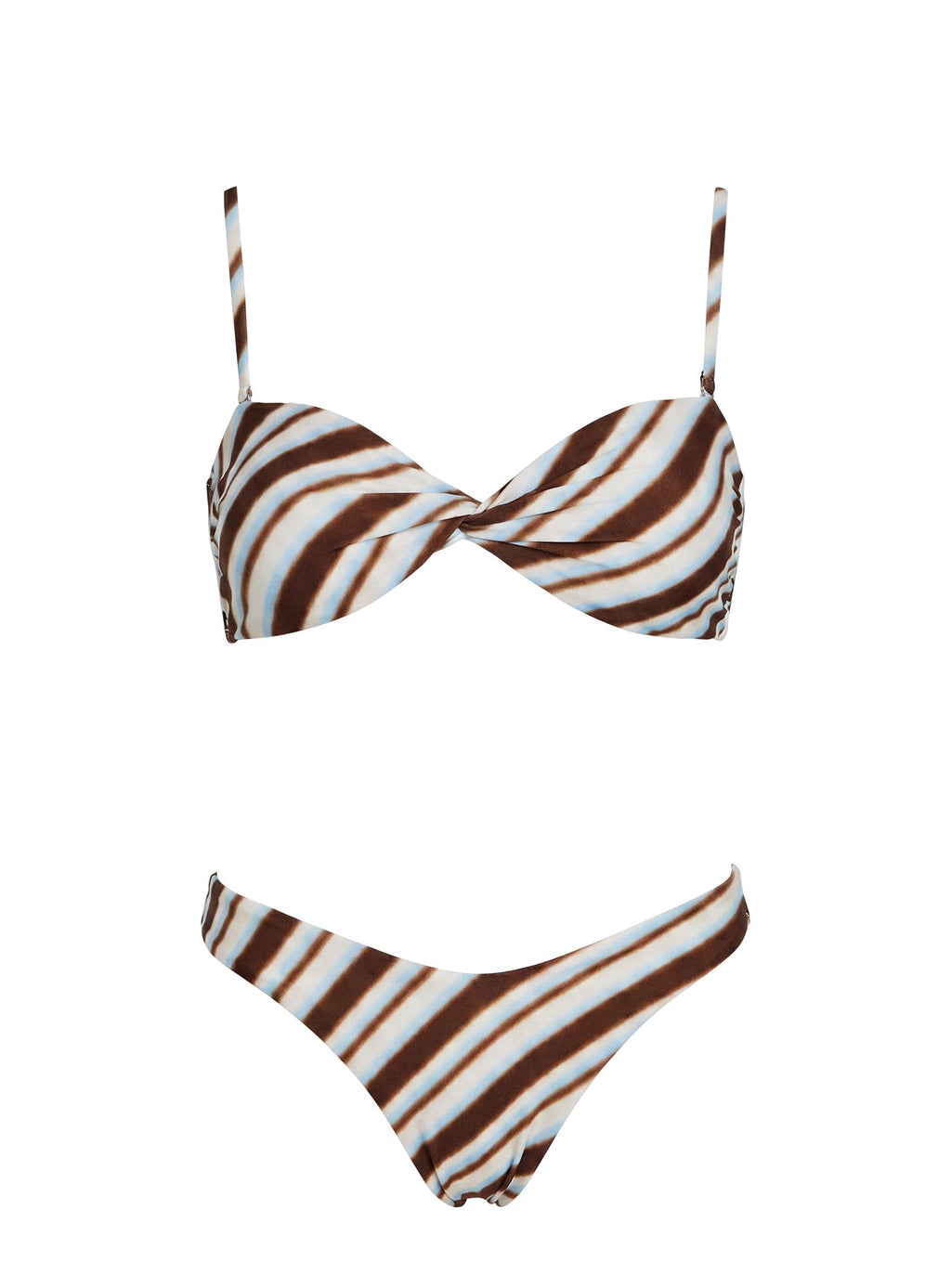 Edita Cheeky Bikini Bottoms Blue Multi Stripe