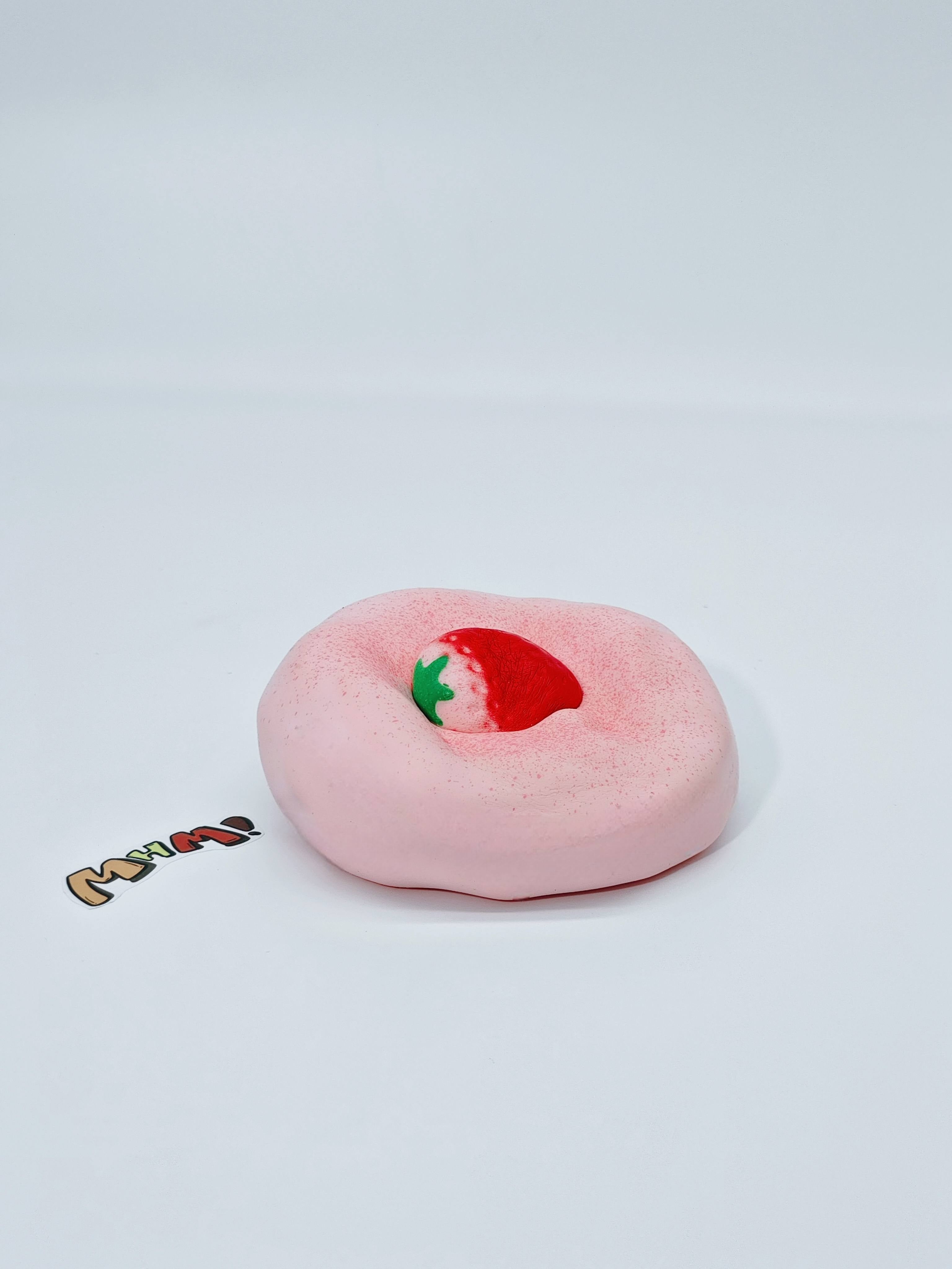 🍓 Pink Strawberry Soufflé Squishy | Dessert Themed Slow Rising Stress Relief Toy