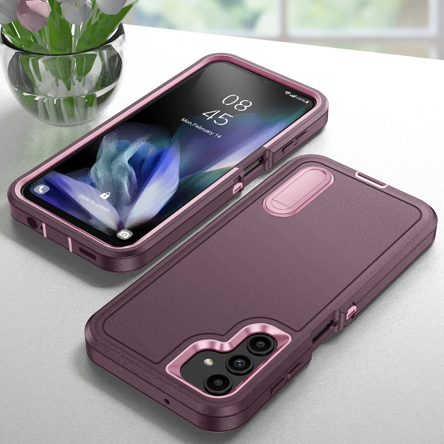Otter Anti-Shock Box Rugged Cover for Samsung Galaxy S25 S24 S23 Ultra S22 Plus FE A56 A36 A26 A16 A06 Stand Armor Phone Case