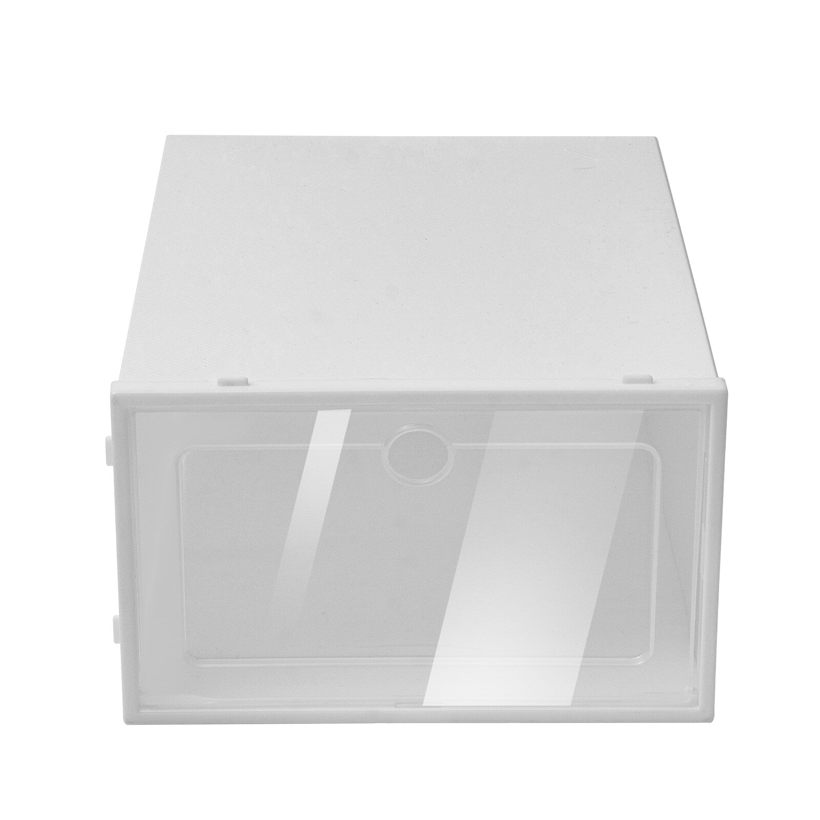24 PCS White Plastic Stackable Shoe Storage Organizer Clear Storage Box Display Case Box, Applicable Shoe's Length Size: 31cm/12.2inch