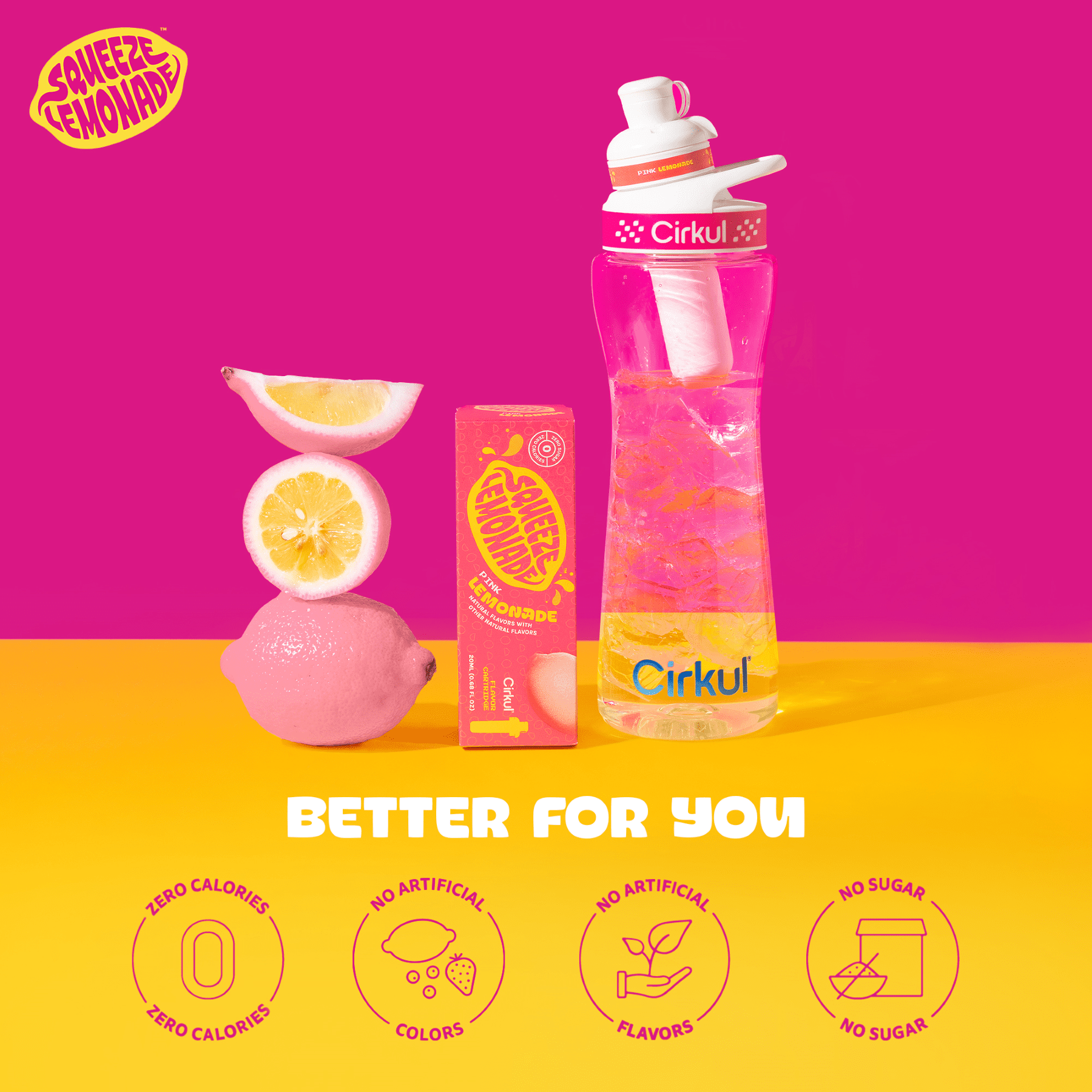 (3 pack)   Pink Lemonade Flavor Cartridge, Drink Mix, 1-Pack