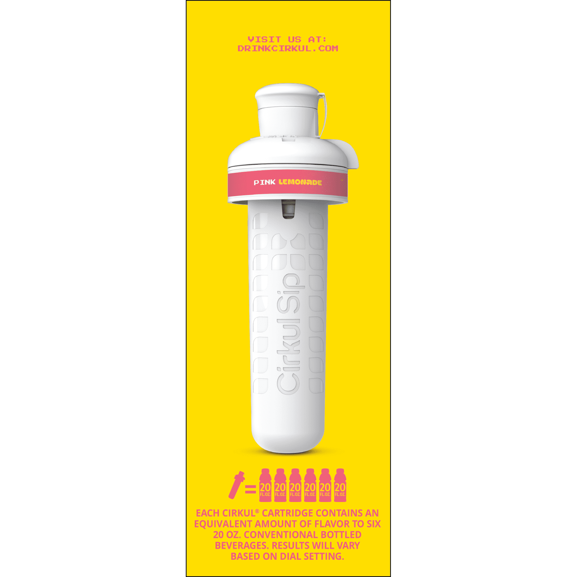(3 pack)   Pink Lemonade Flavor Cartridge, Drink Mix, 1-Pack