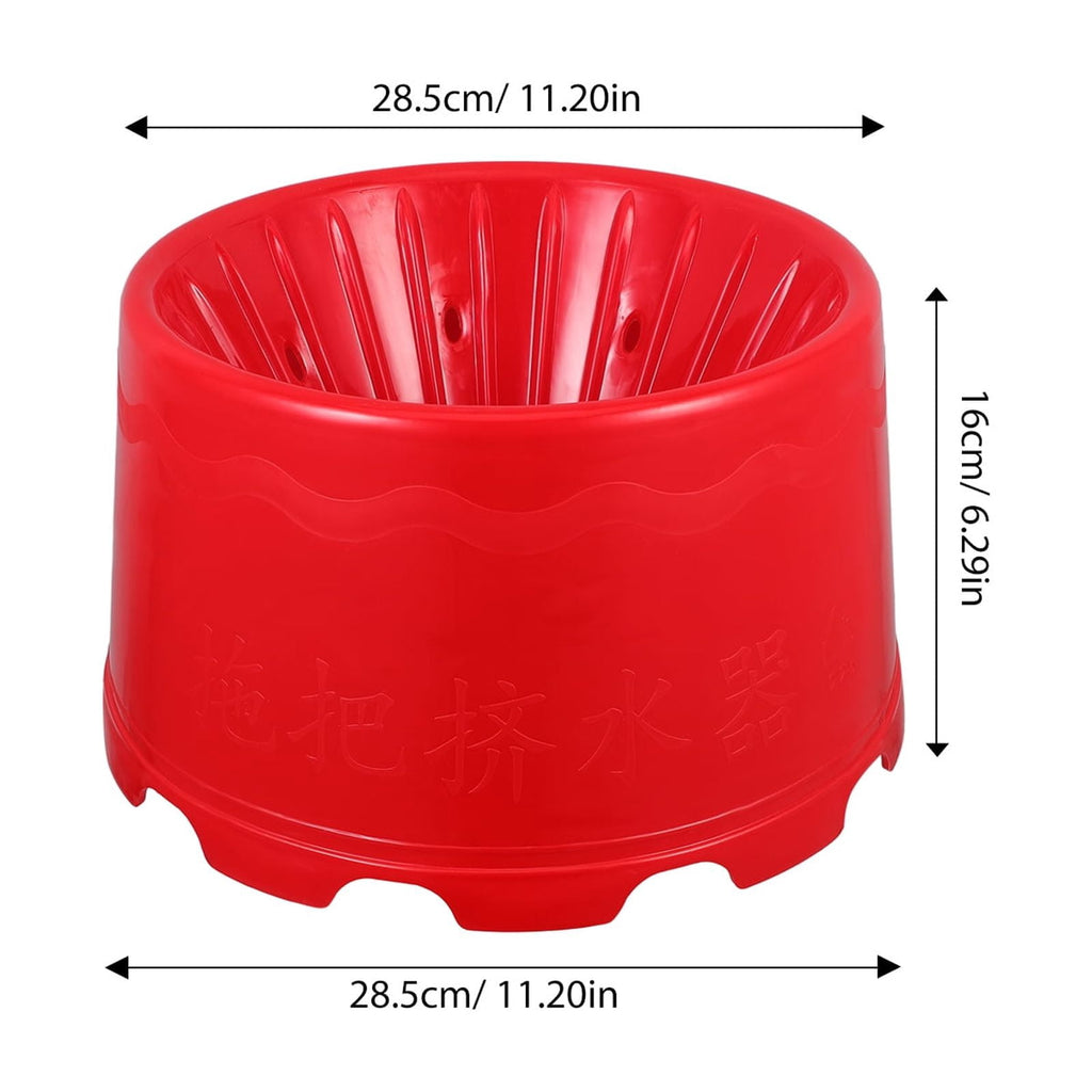 Small Squeegee Bucket with Mop for Doll House Cleaning, Old-Fashioned Water Pressing Truck, Compact and Rosy Design