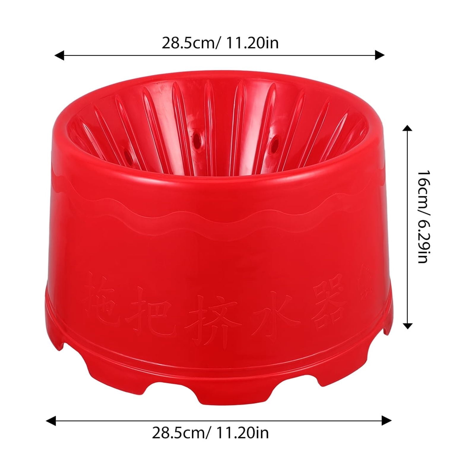 Small Squeegee Bucket with Mop for Doll House Cleaning, Old-Fashioned Water Pressing Truck, Compact and Rosy Design