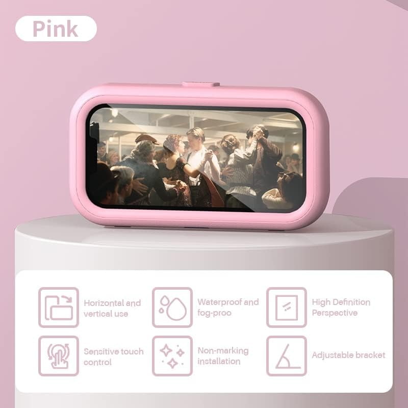 Shower Phone Holder Waterproof 360 Degree Rotating Shower Phone Case Bathroom Wall Mount for iPhone 14 13 12 11 Pro Max XS XR, Max 6.8’ Phone