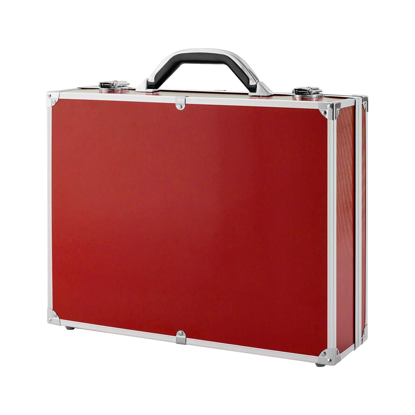 Aluminum Alloy Coin Storage &amp; Display Box Holds 100 Coins Holders Slabs Red Case