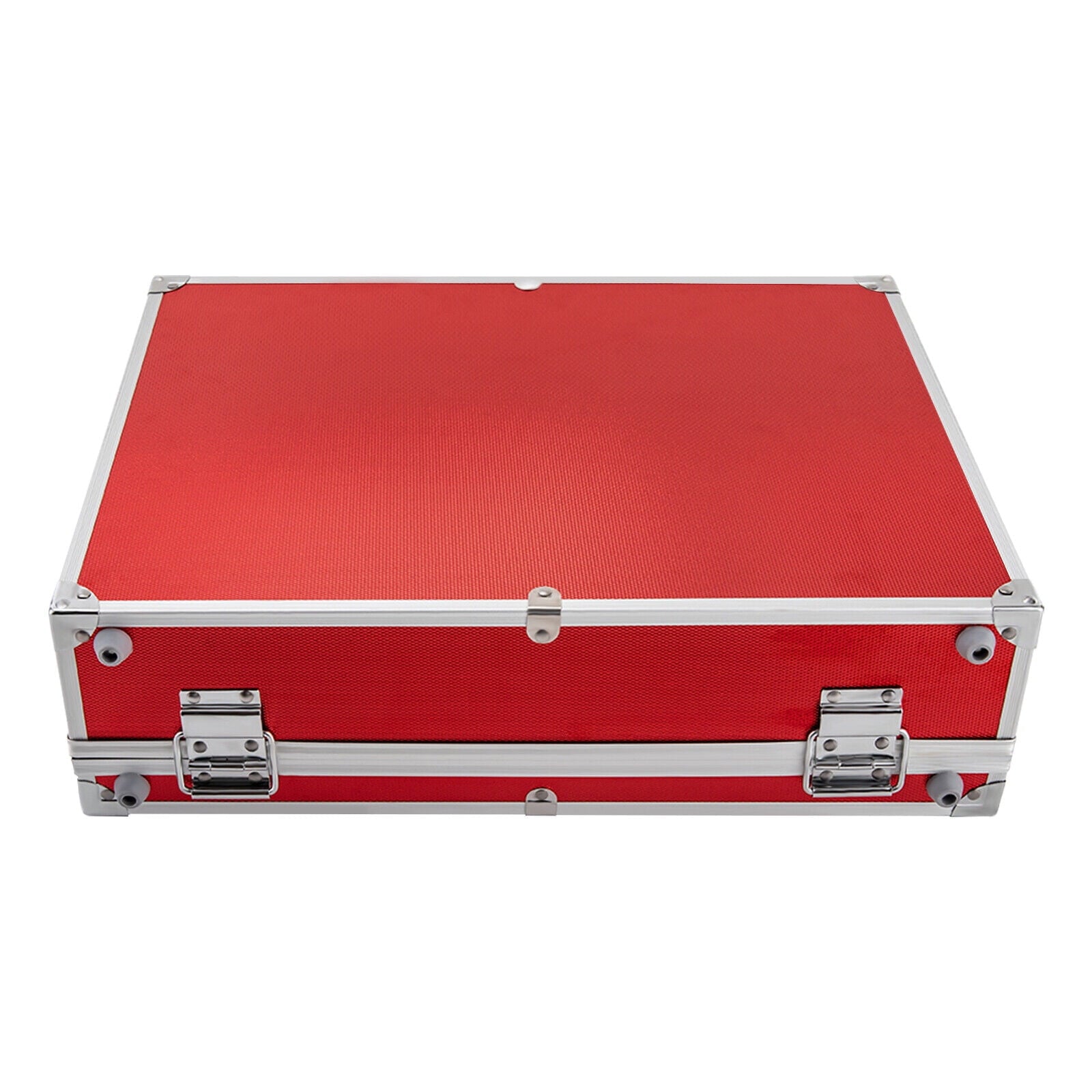 Aluminum Alloy Coin Storage &amp; Display Box Holds 100 Coins Holders Slabs Red Case