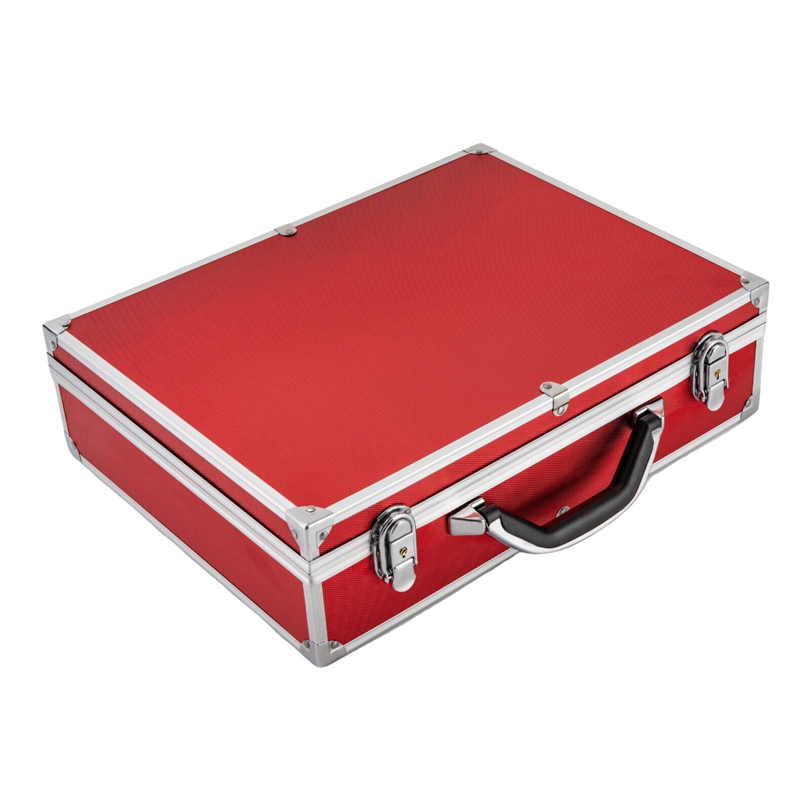 Aluminum Alloy Coin Storage &amp; Display Box Holds 100 Coins Holders Slabs Red Case