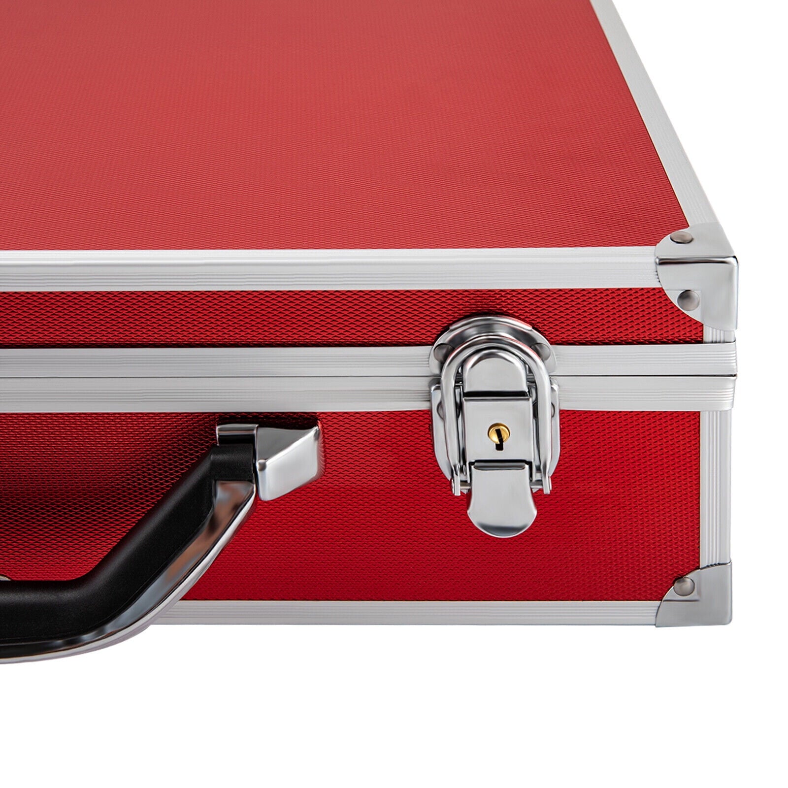 Aluminum Alloy Coin Storage &amp; Display Box Holds 100 Coins Holders Slabs Red Case