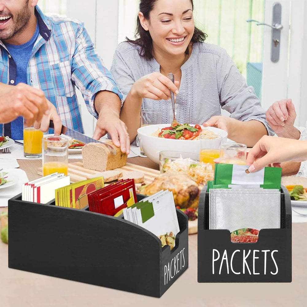 Packet Organizer Pantry - Kitchen Storage Holder, Snack Box Countertop Fast Food
