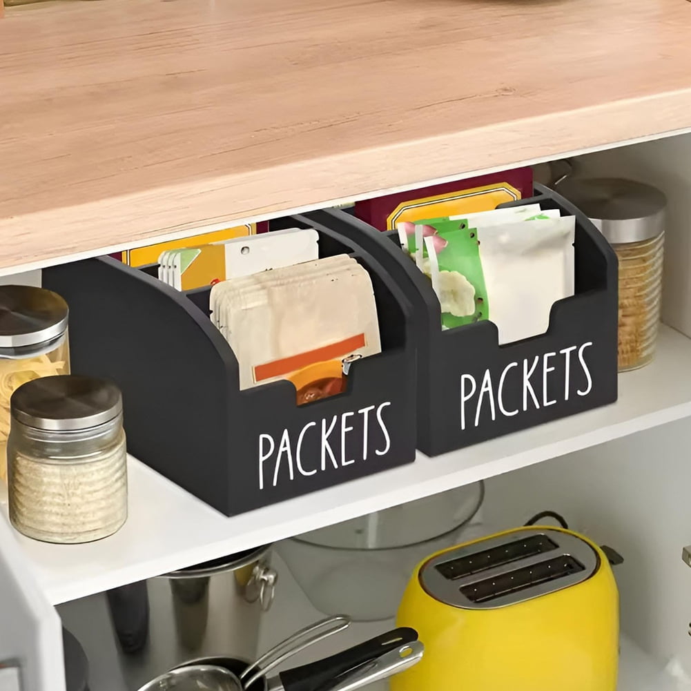 Packet Organizer Pantry - Kitchen Storage Holder, Snack Box Countertop Fast Food