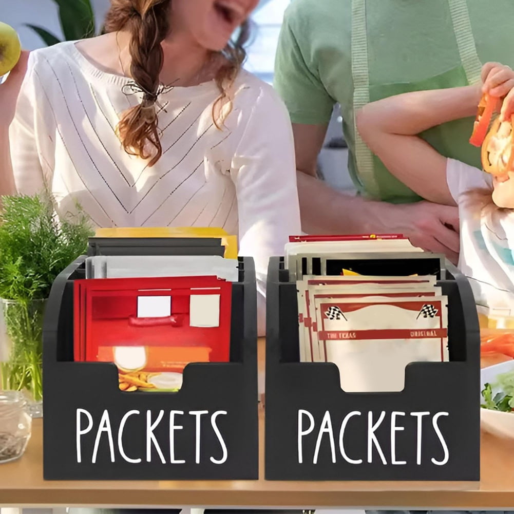 Packet Organizer Pantry - Kitchen Storage Holder, Snack Box Countertop Fast Food