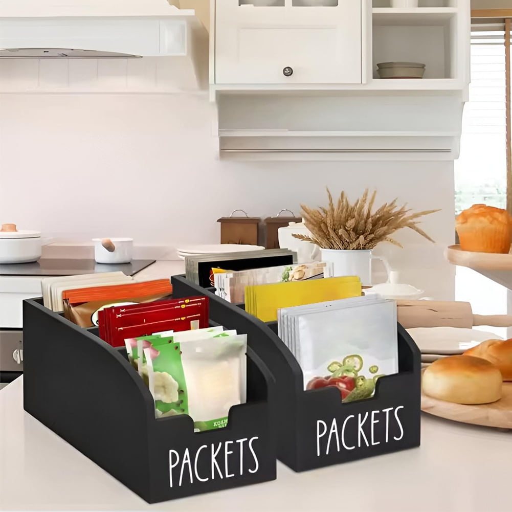 Packet Organizer Pantry - Kitchen Storage Holder, Snack Box Countertop Fast Food