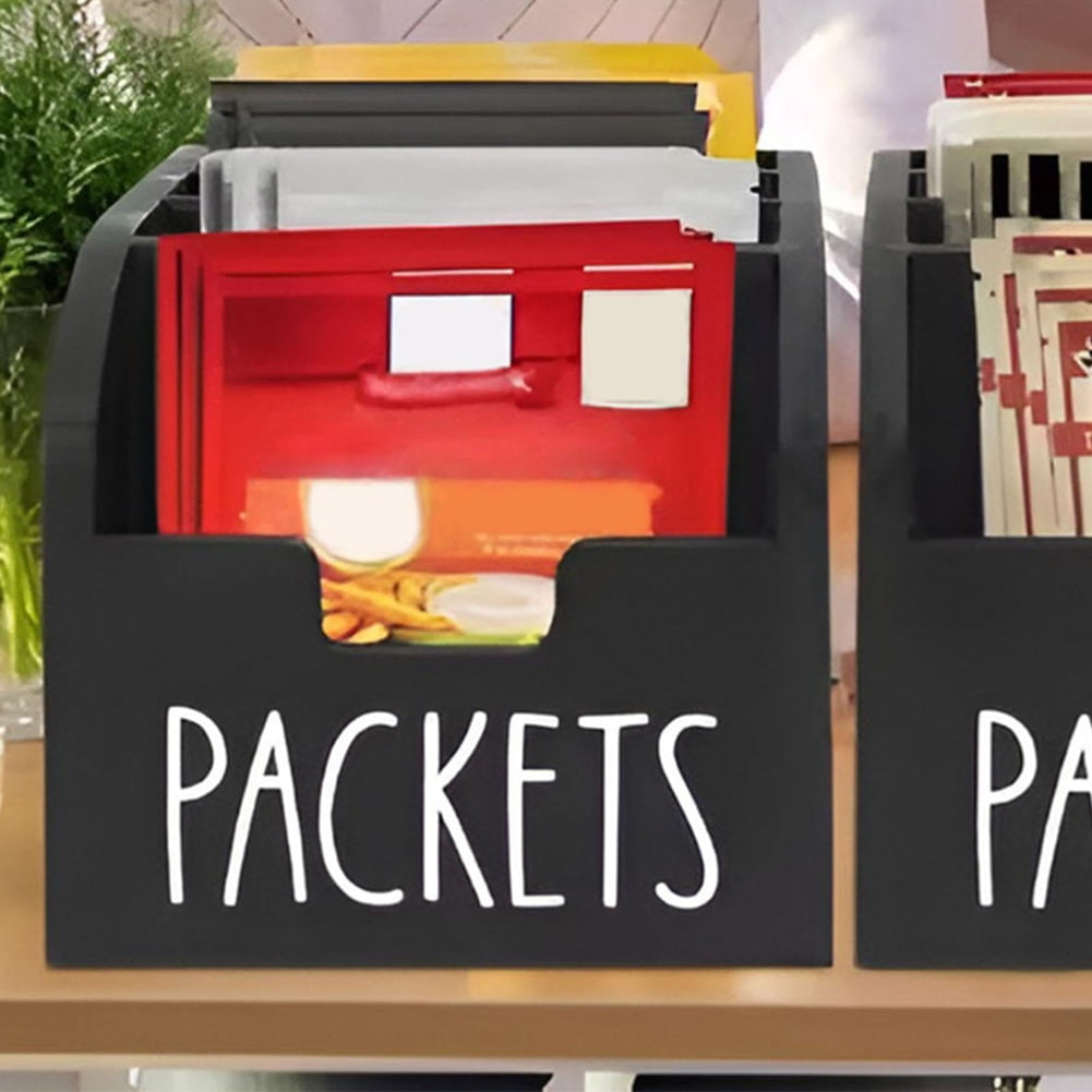Packet Organizer Pantry - Kitchen Storage Holder, Snack Box Countertop Fast Food