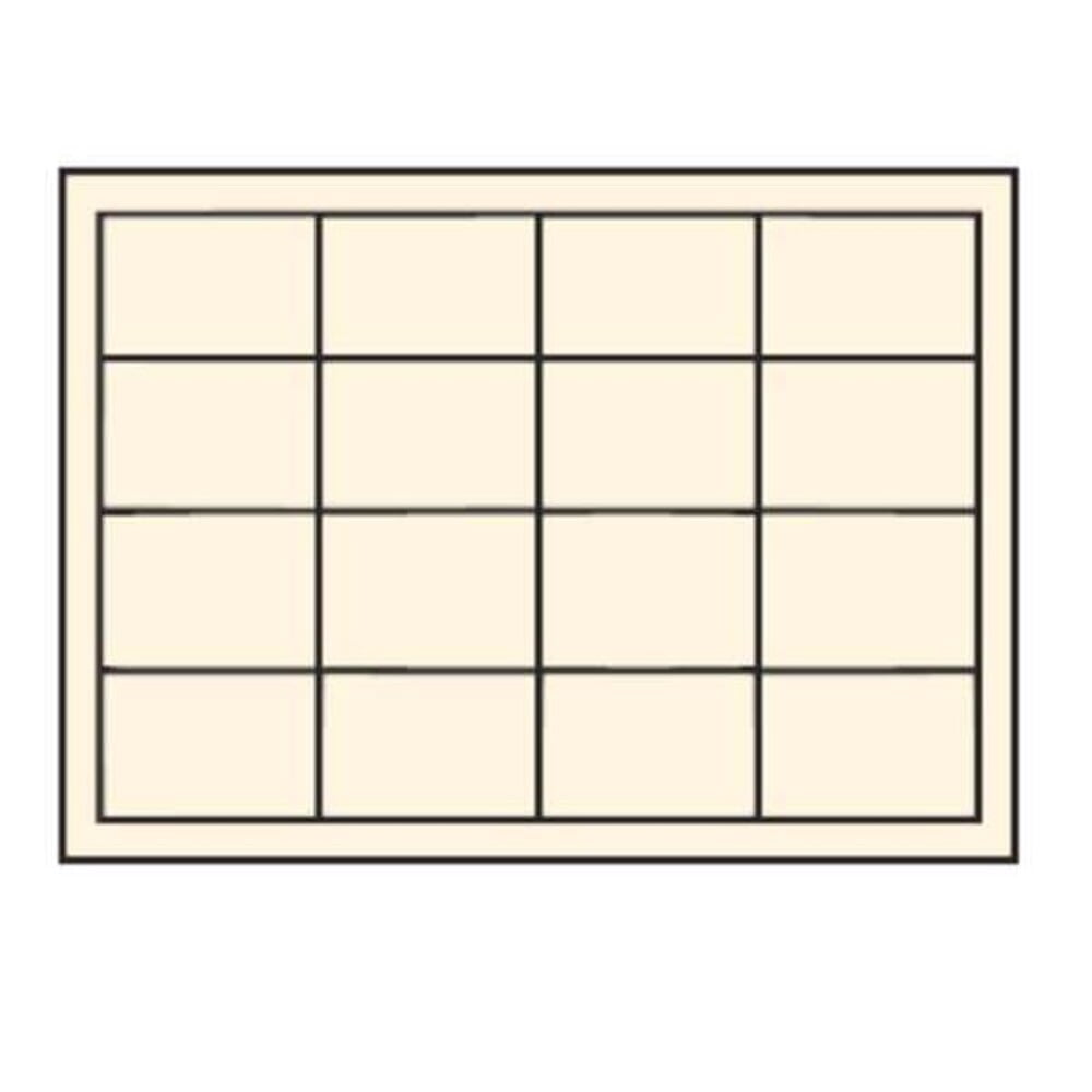 Steel, 16 compartments, 12 1/2 in D x 3 1/8 in H x 18 3/8 in W