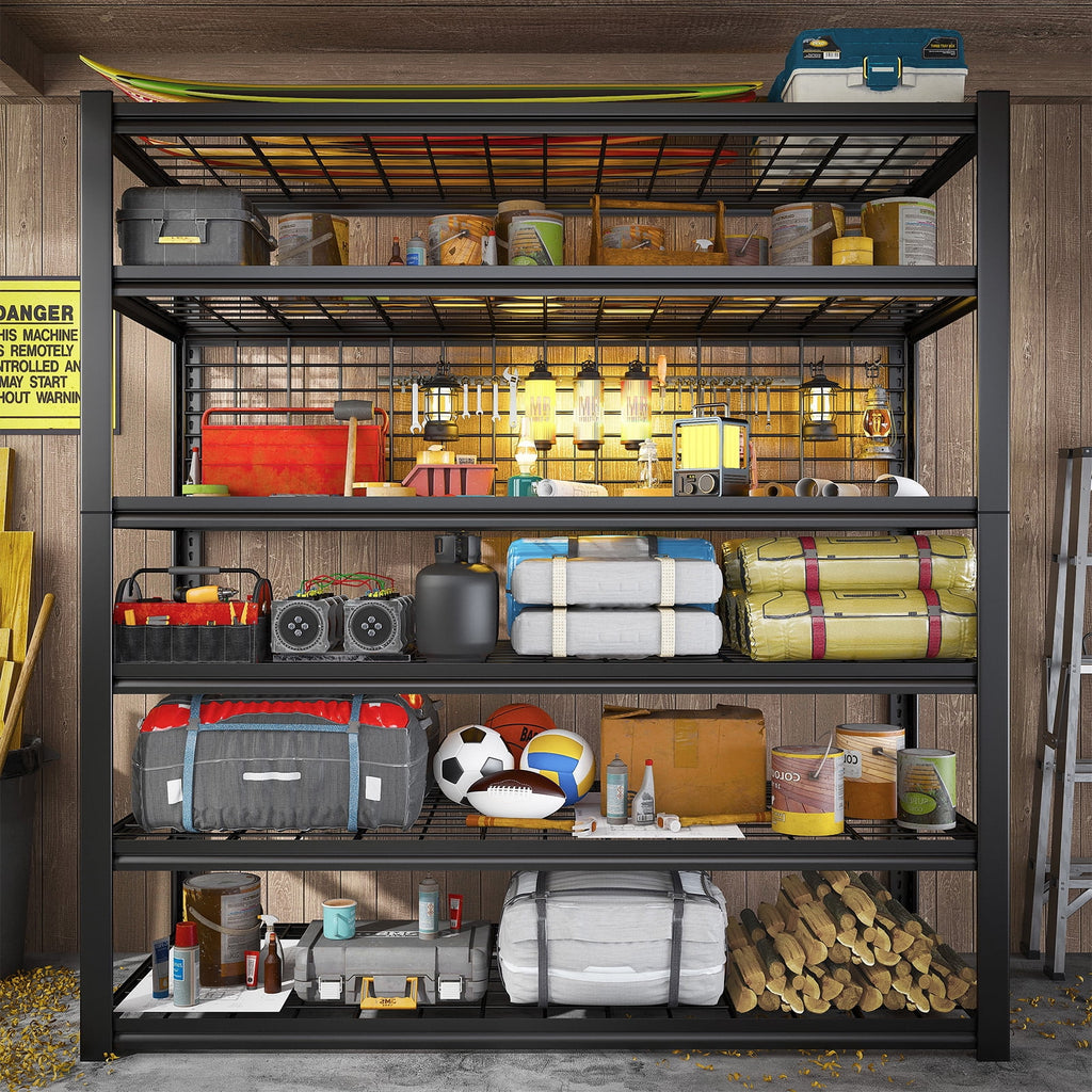 84" H Garage Shelving 6-Tier Storage Shelves Heavy Duty Loads 3500LBS Adjustable Metal Shelving