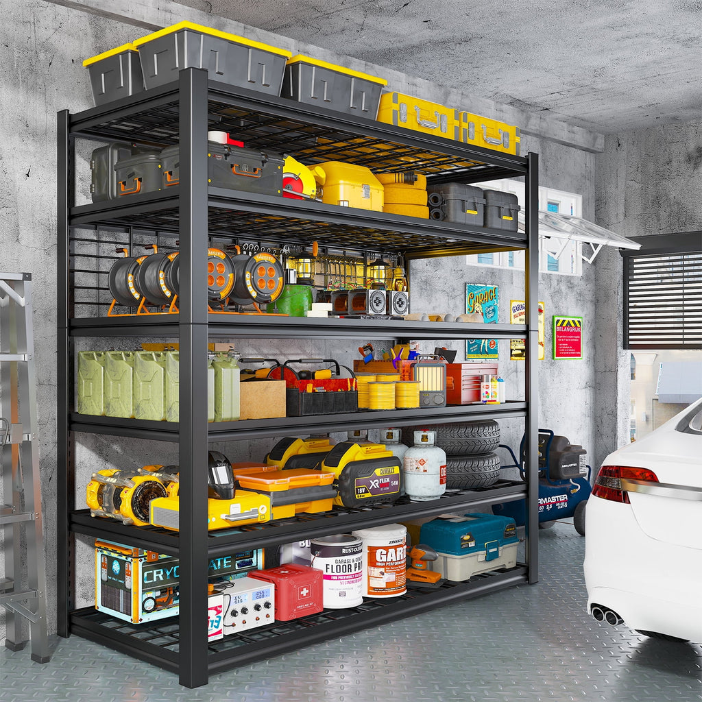 84" H Garage Shelving 6-Tier Storage Shelves Heavy Duty Loads 3500LBS Adjustable Metal Shelving