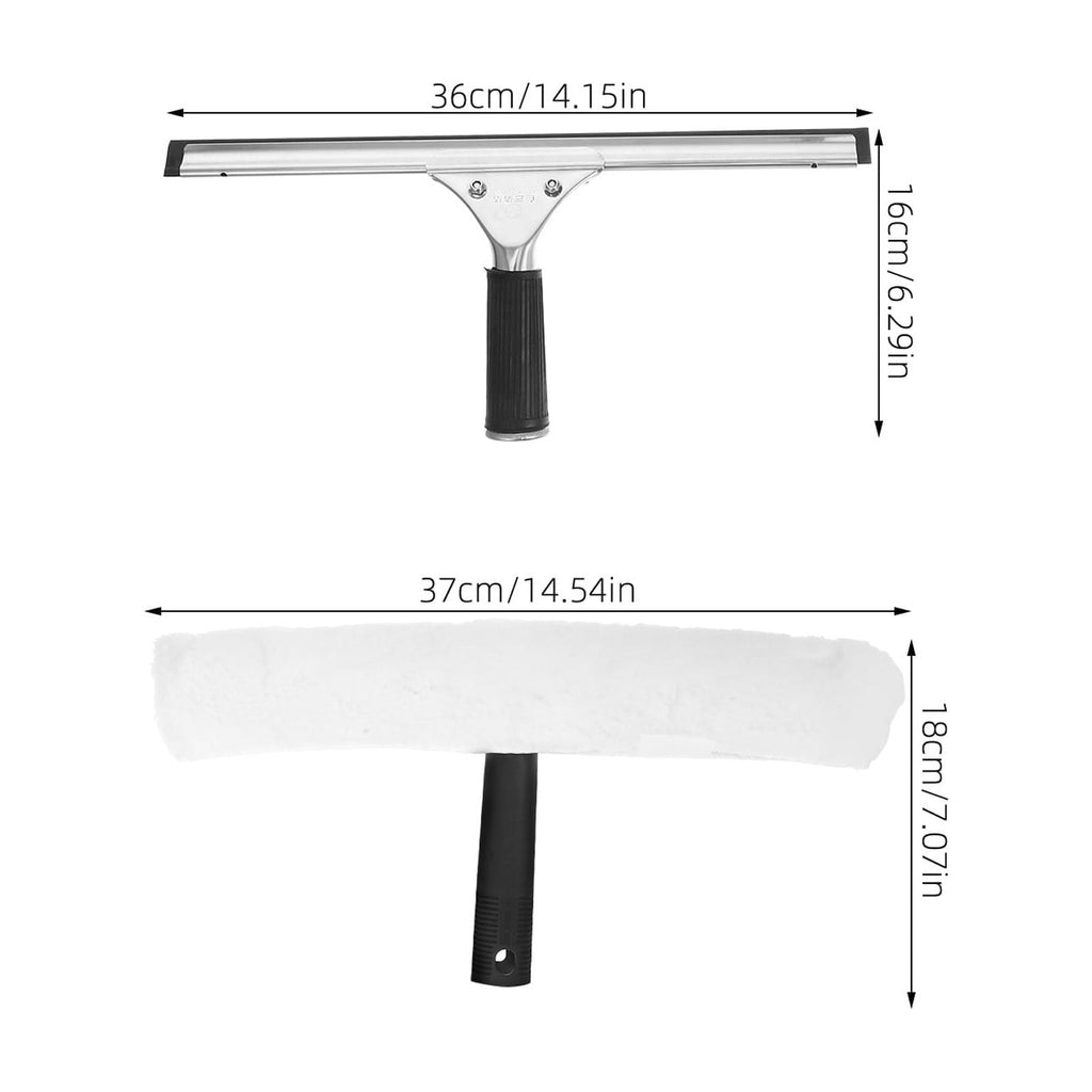 unbranded Handheld Window Squeegee 2 Multi Rubber Glass Cleaning Tools for Mirrors Windows and Bathroom Use