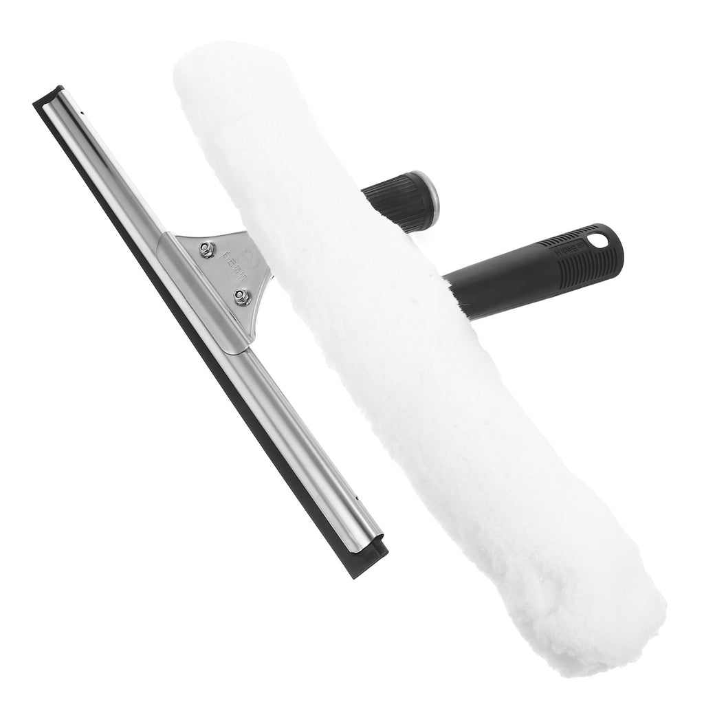 unbranded Handheld Window Squeegee 2 Multi Rubber Glass Cleaning Tools for Mirrors Windows and Bathroom Use