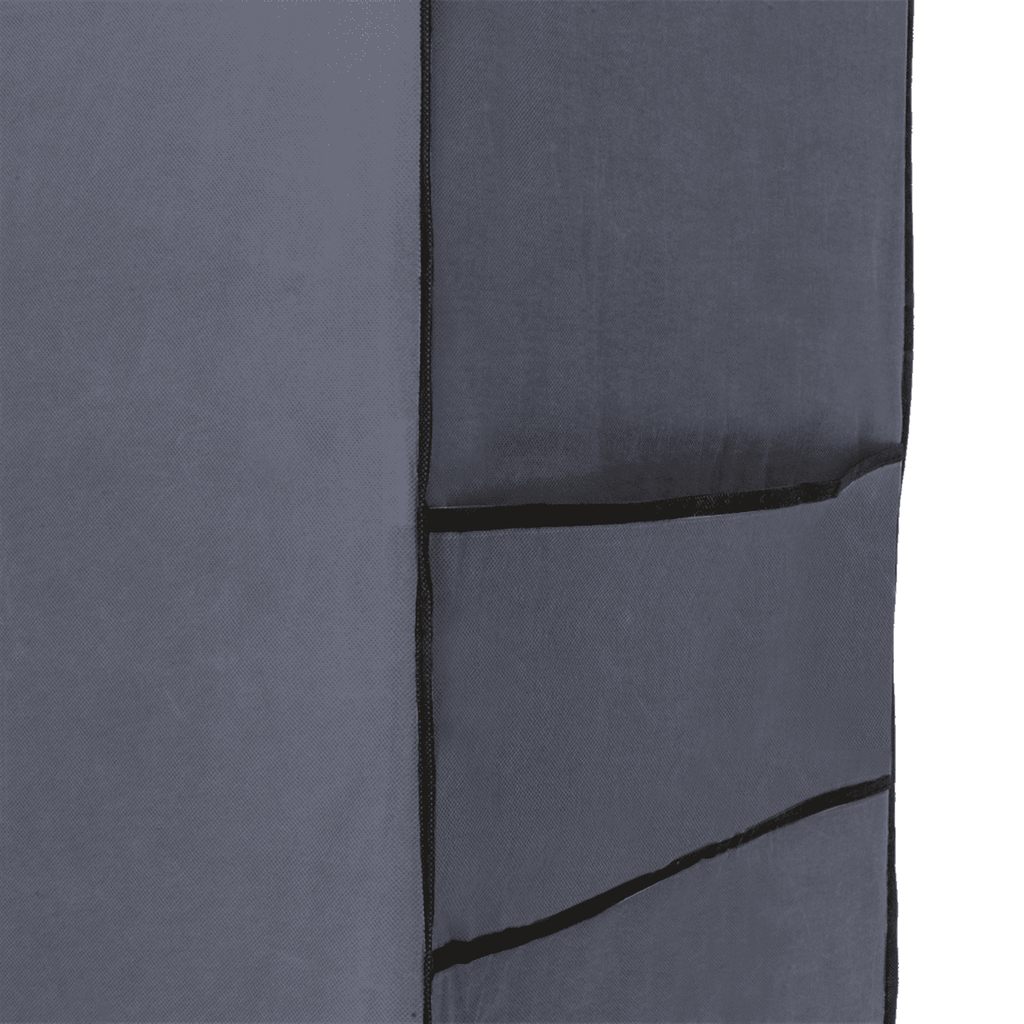 71" Portable Closet Wardrobe with Shelves - Gray Freestanding Storage Organizer, No-Tool Assembly, Dustproof Cover for Bedroom/Closet